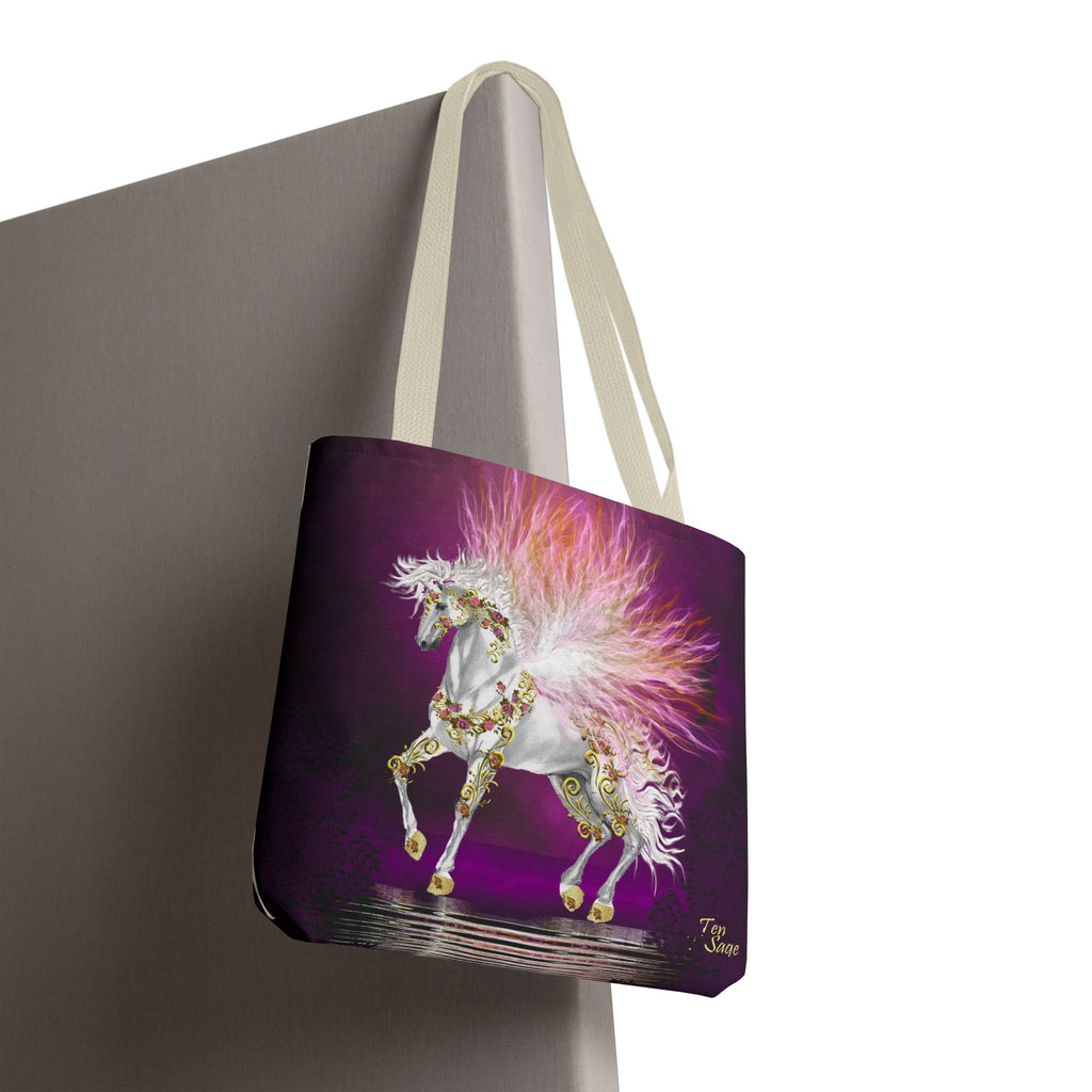 Fantasy Pegasus Pink Tote Bag