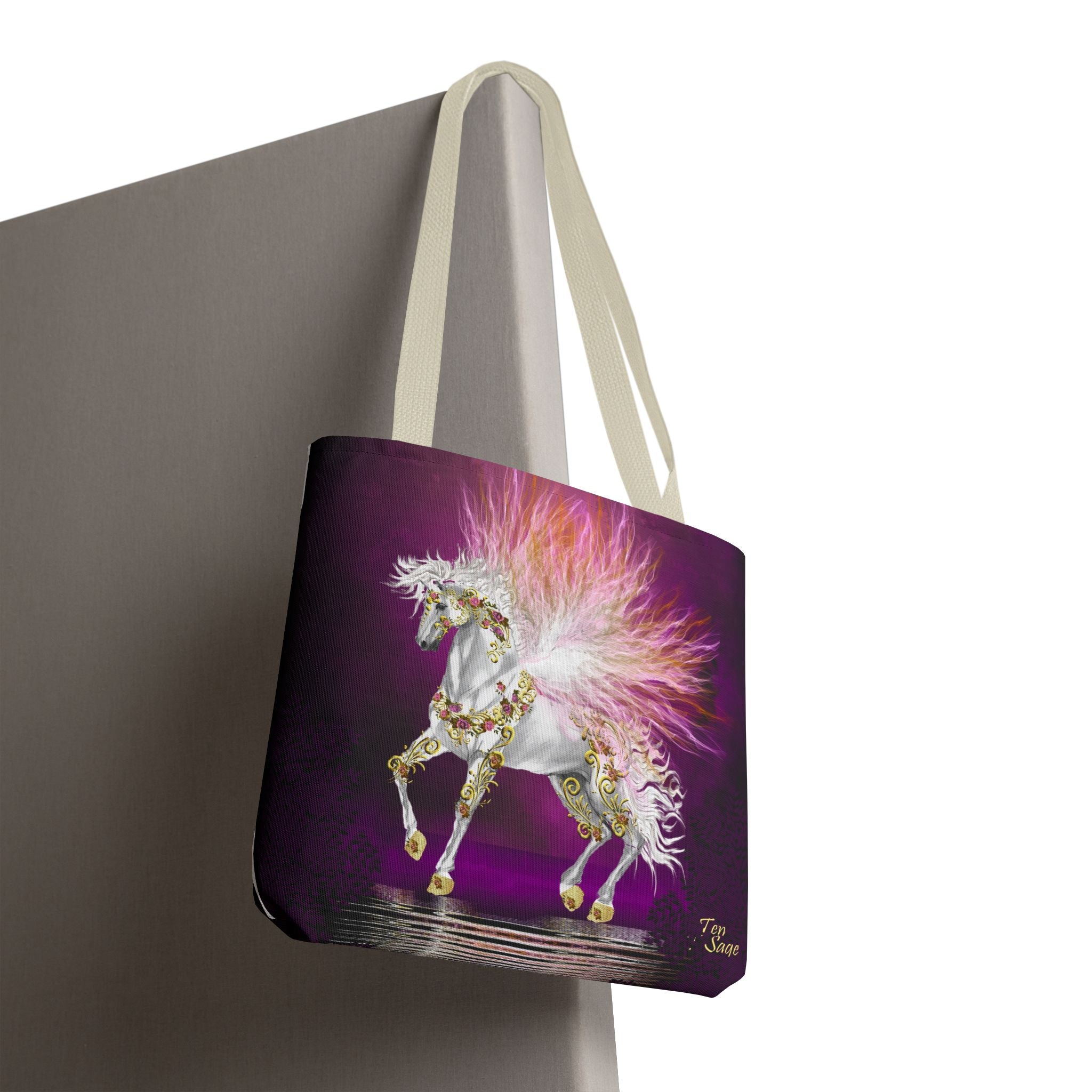 Fantasy Pegasus Pink Tote Bag