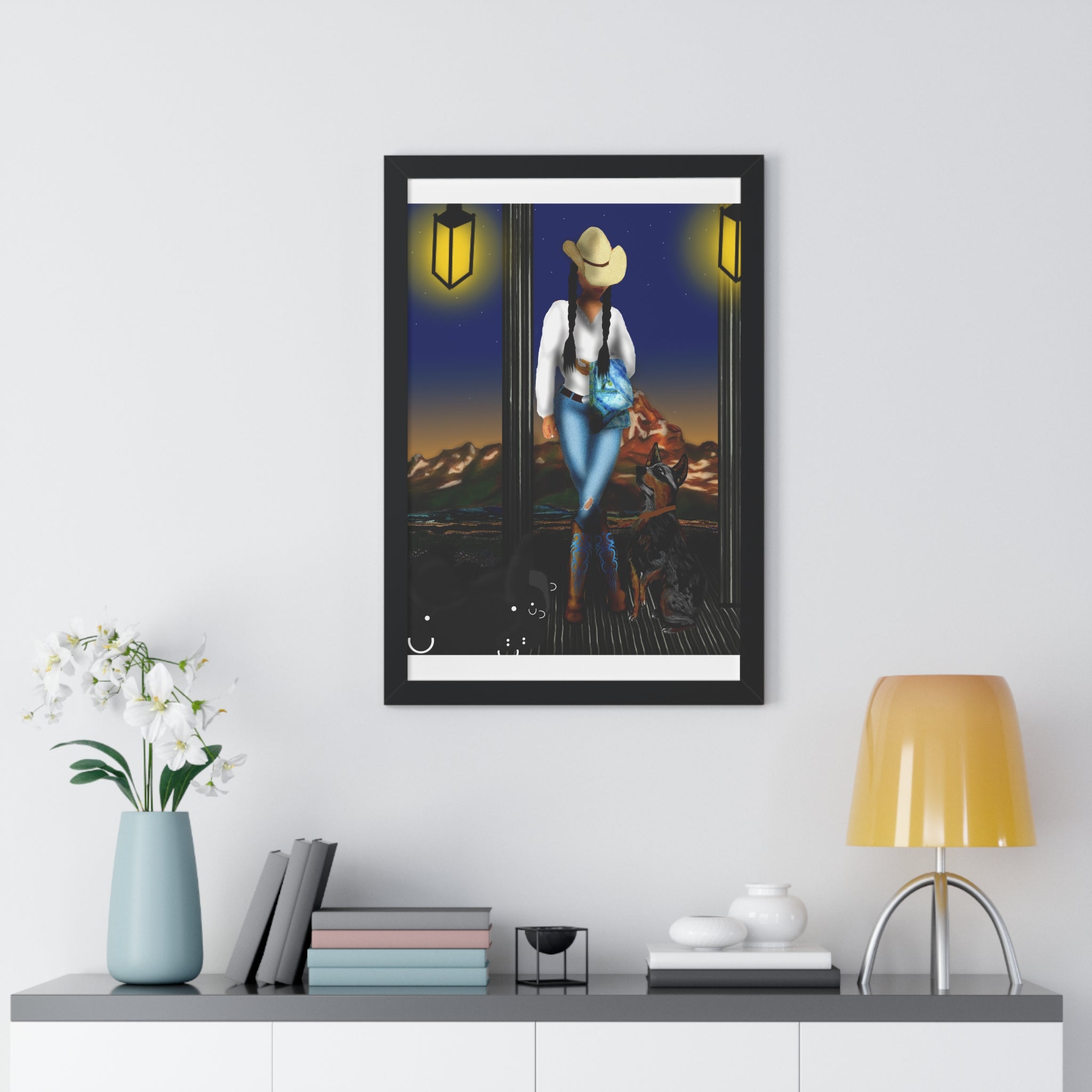 "Up Before The Sun" — Cowgirl Western Print