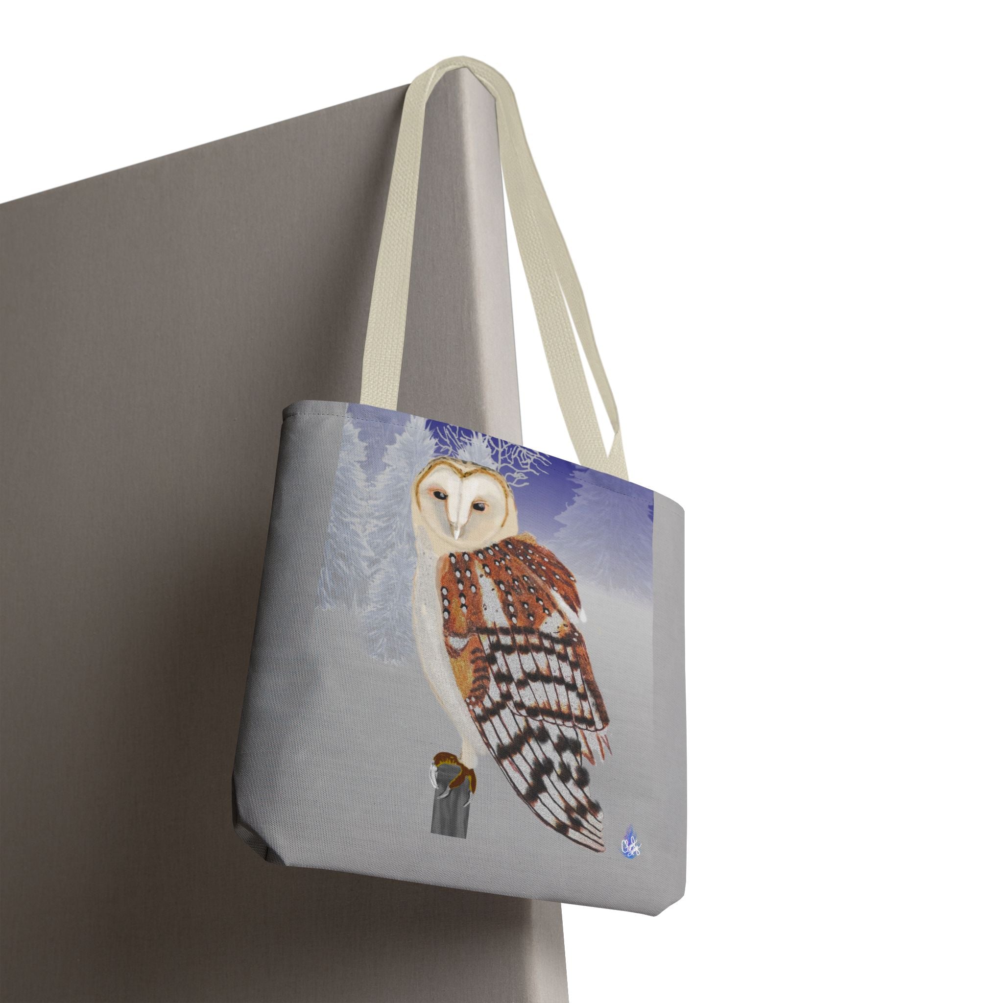 Barn Owl Tote Bag — Illustrated Wildlife Shoulder Tote