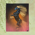 Velveteen Plush Blanket — Rearing Horse Rising Above the Mist