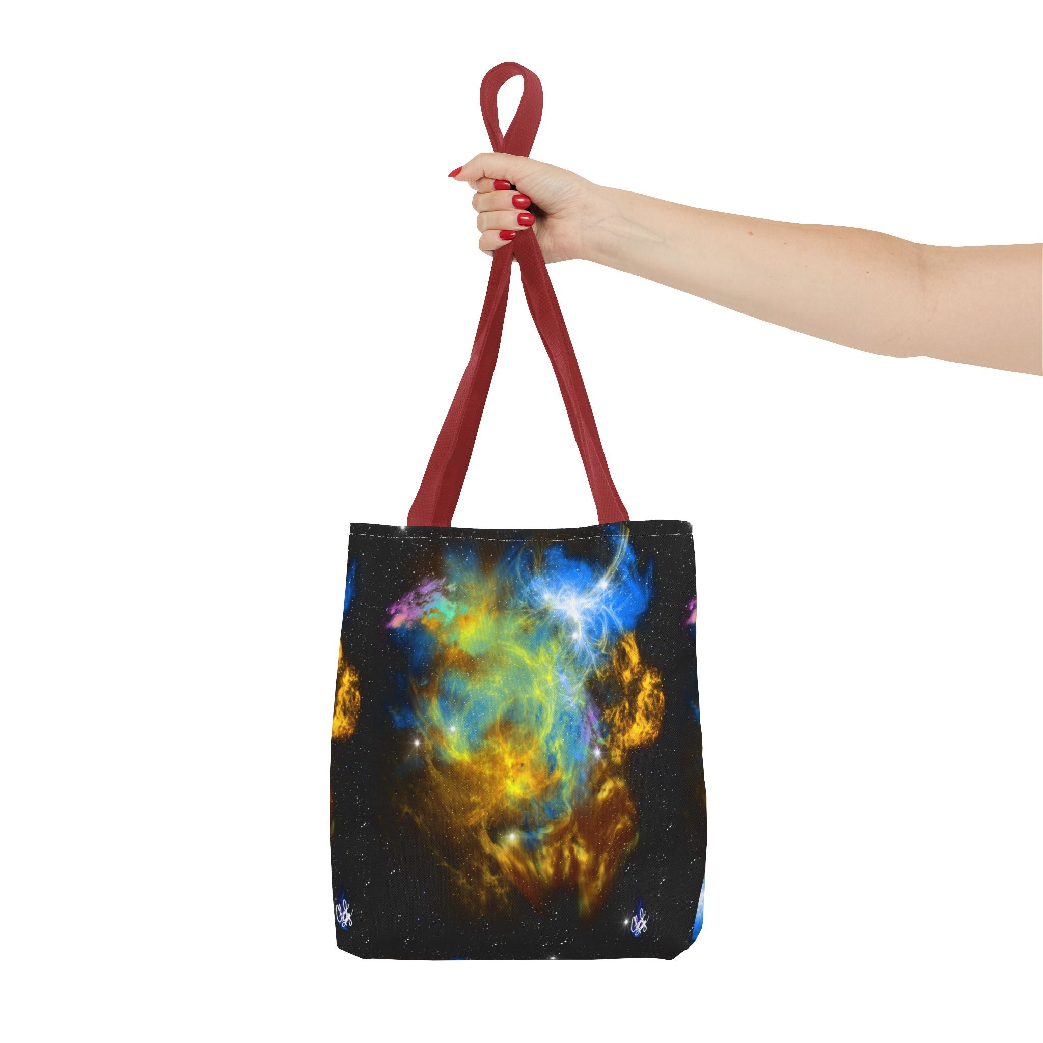 Galaxy Nebula Tote Bag — Colorful Space Art All-Over Print Tote