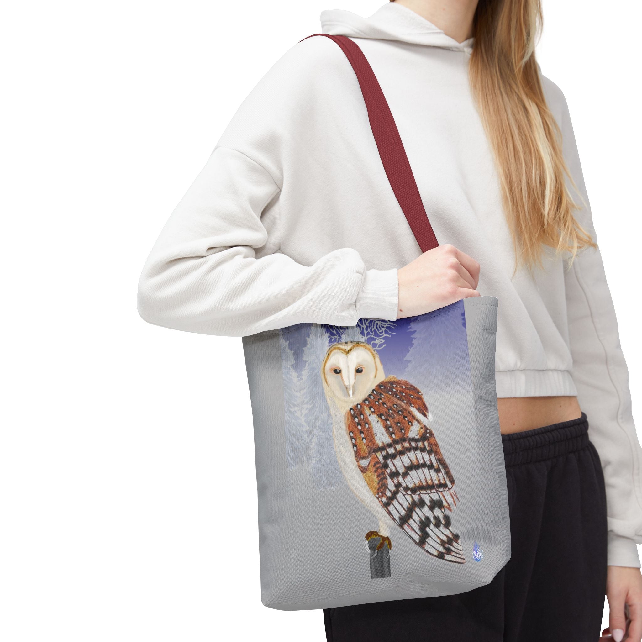 Barn Owl Tote Bag — Illustrated Wildlife Shoulder Tote