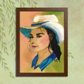 "Hazel' -- Cowgirl Portrait Framed Poster — Colorful Western Wall Art