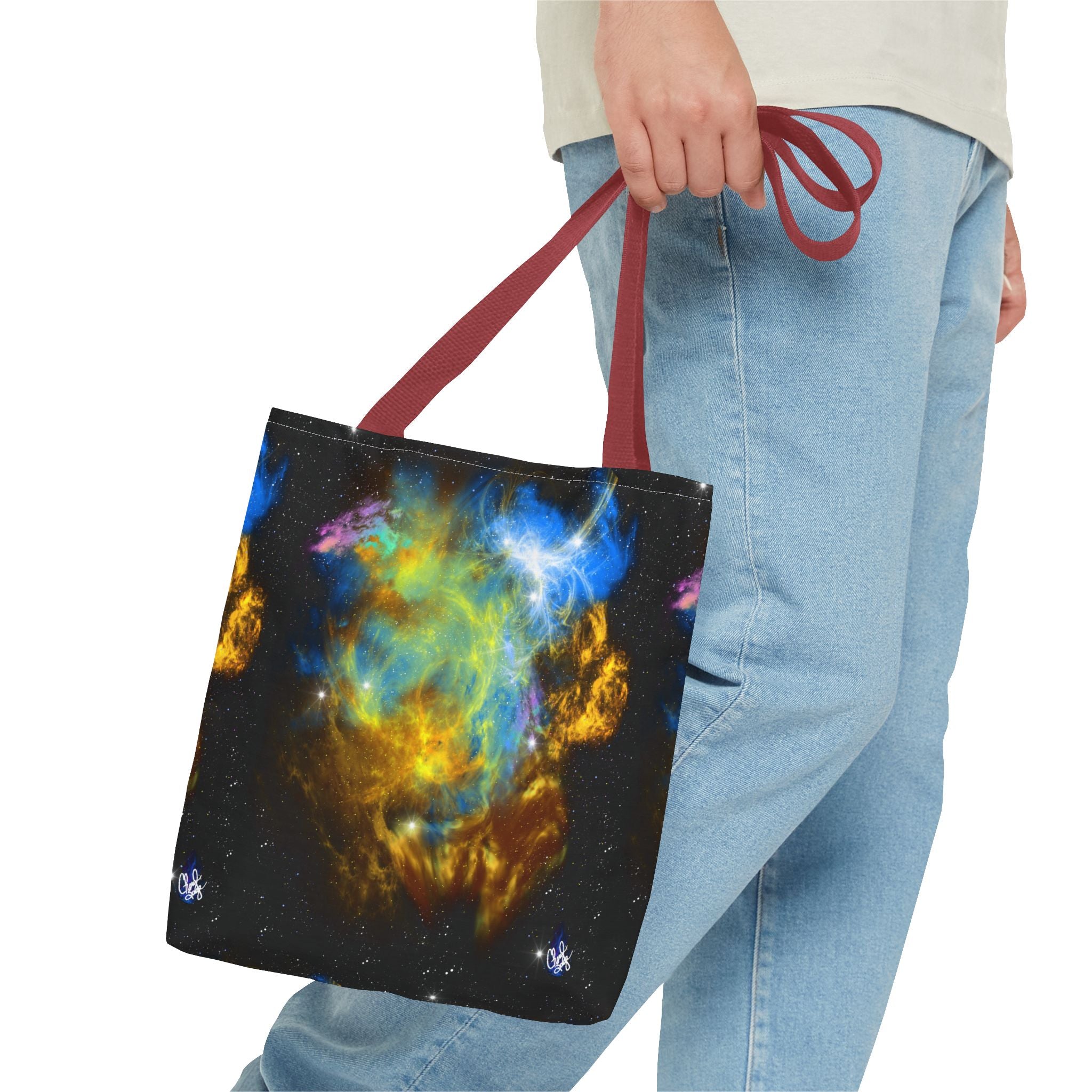 Galaxy Nebula Tote Bag — Colorful Space Art All-Over Print Tote