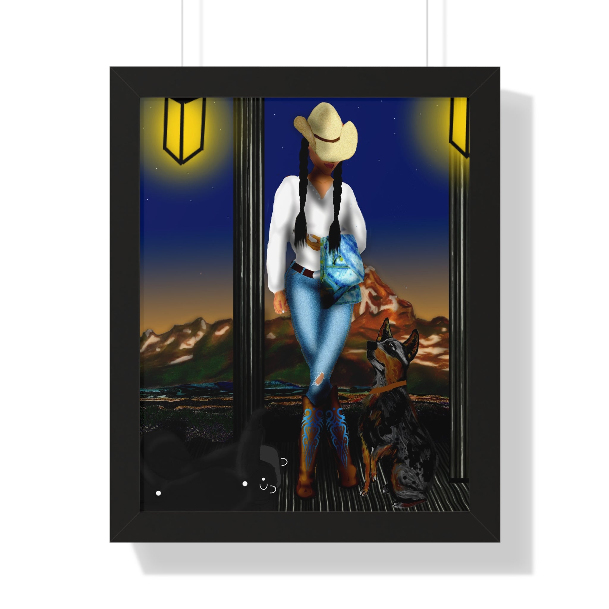 "Up Before The Sun" — Cowgirl Western Print
