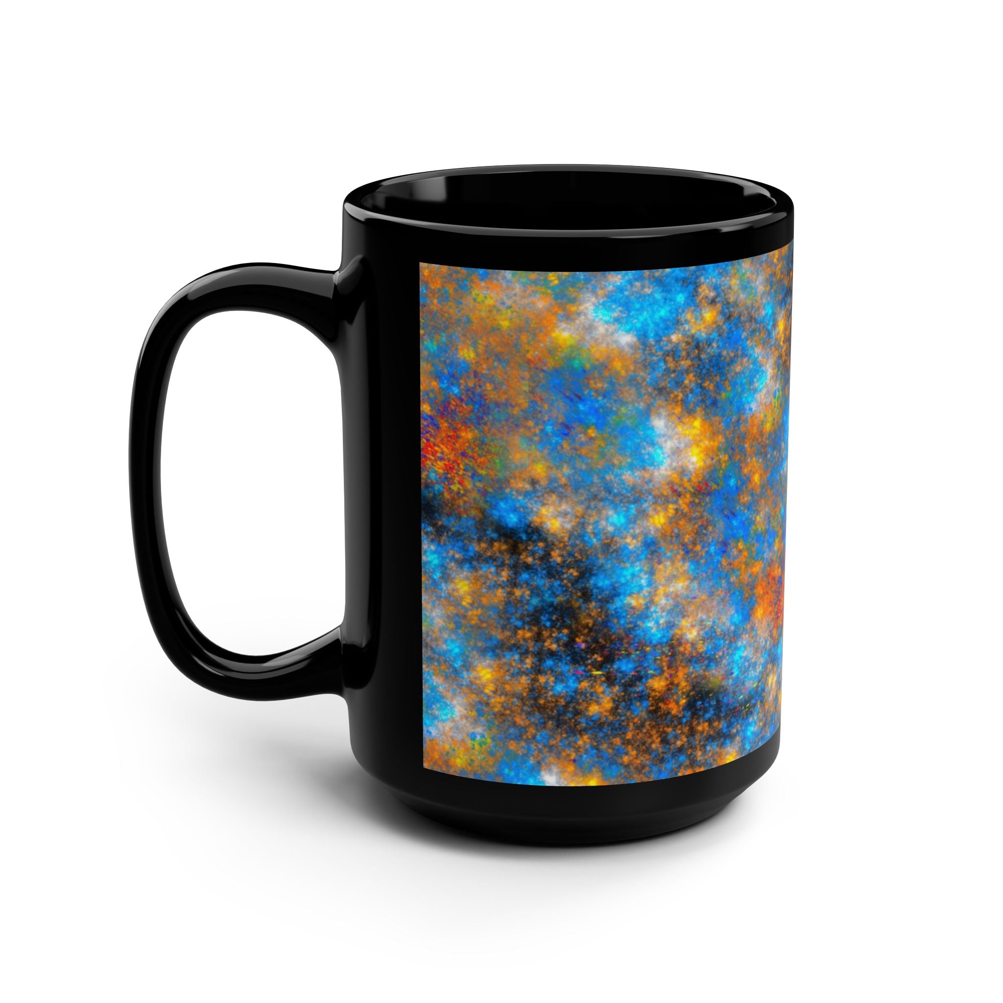 Galaxy Nebula Black Mug — 15oz Cosmic Coffee Cup