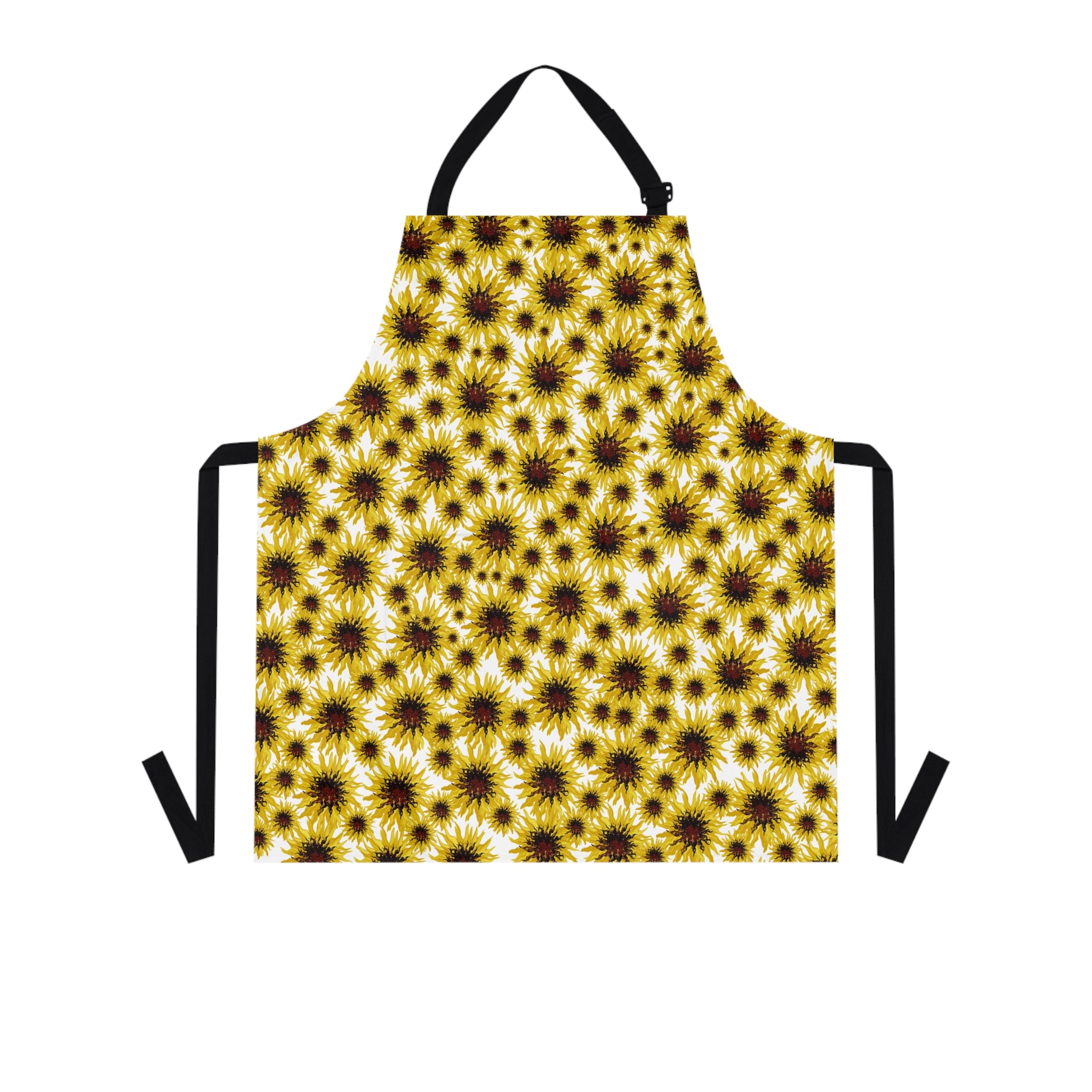 Sunflower Allover Print Apron — Bright Floral Apron for Gardening & Cooking