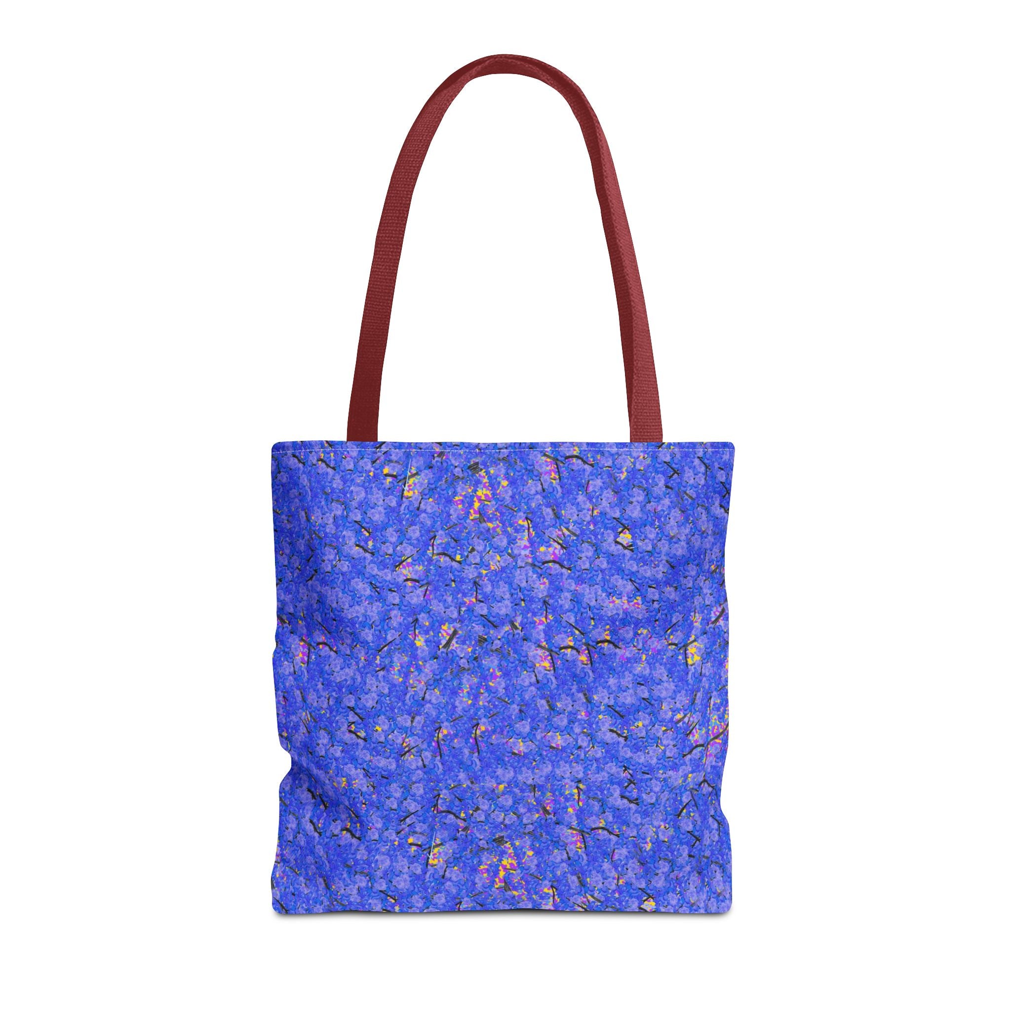 Blue Abstract Texture Tote Bag - Artistic All-Over Print Beach & Market Tote