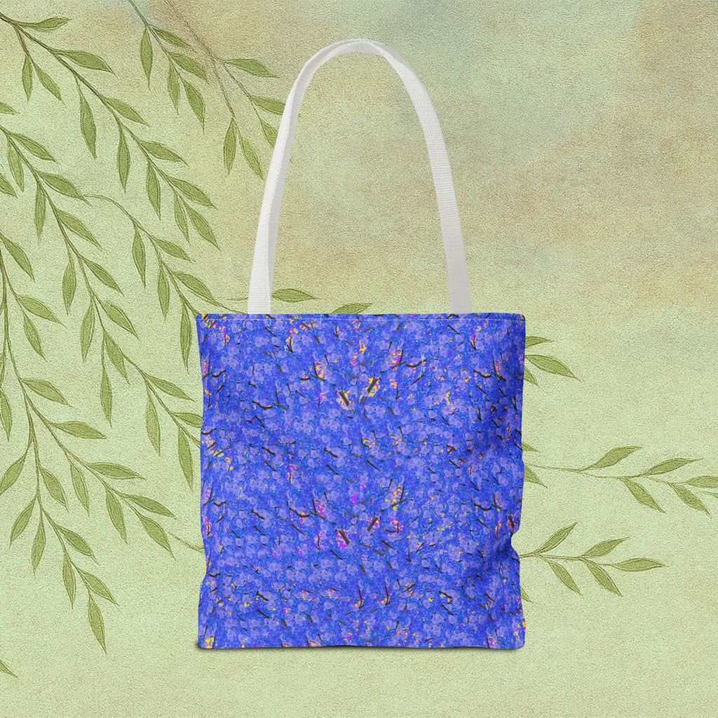 Blue Abstract Tote Bag - Artistic All-Over Print Beach & Market Tote