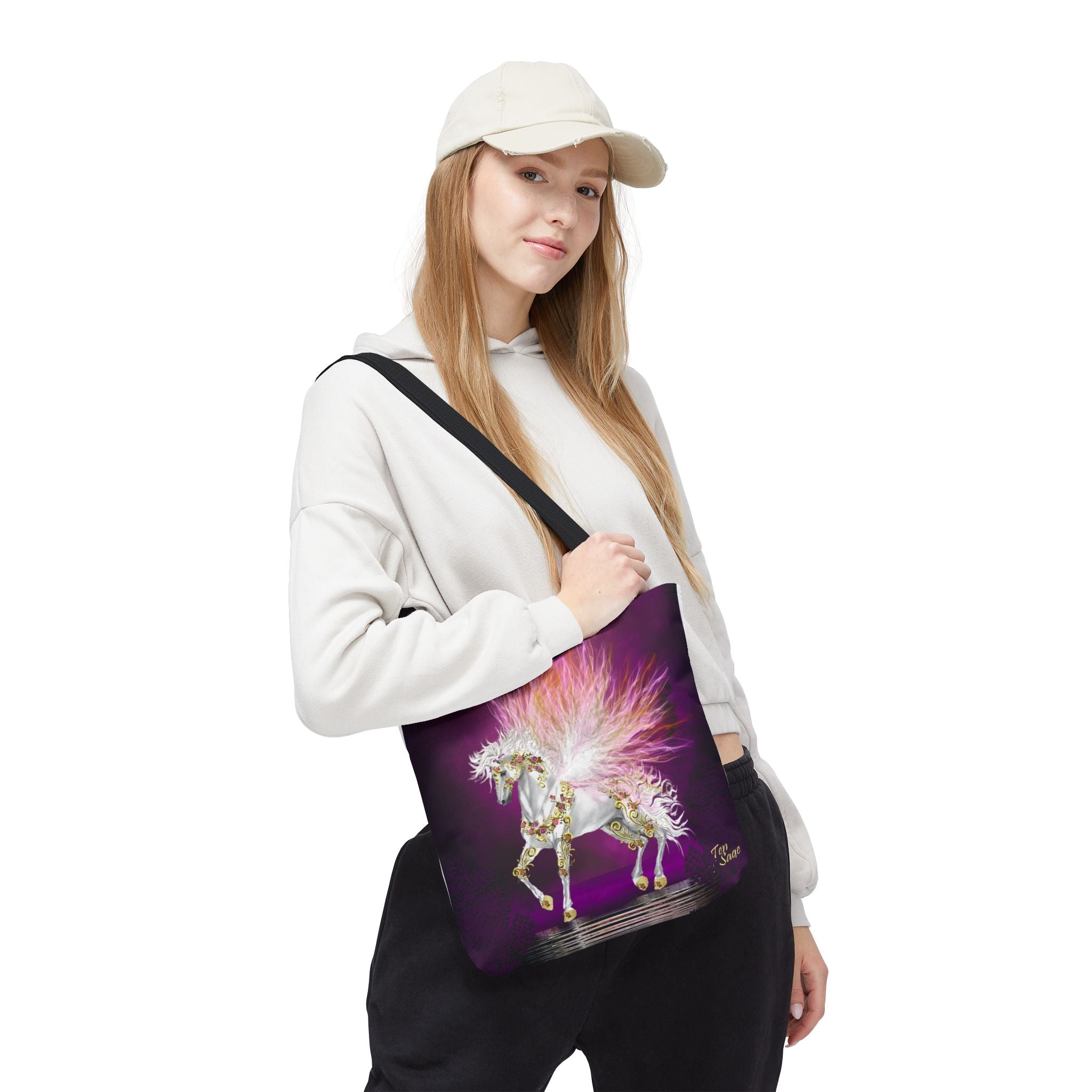 Fantasy Pegasus Pink Tote Bag