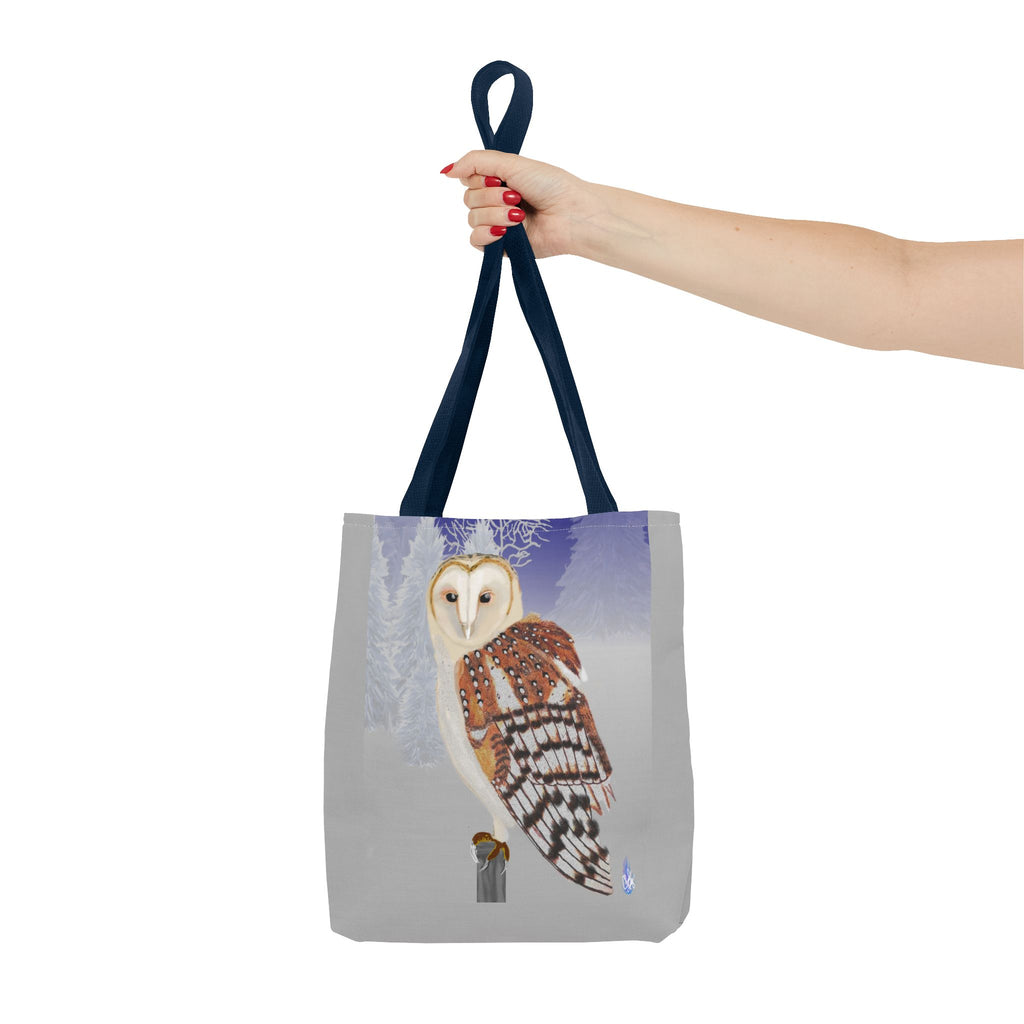 Barn Owl Art Tote Bag — Illustrated Wildlife Shoulder Tote