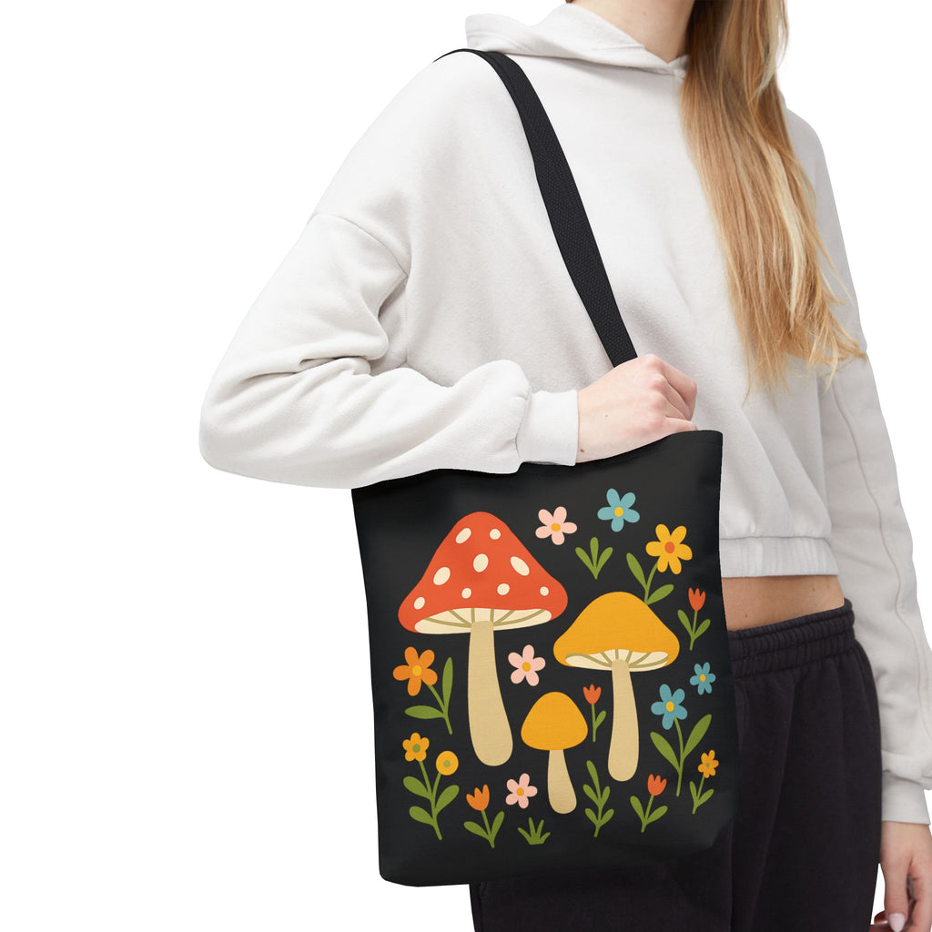 Mushroom Floral Tote Bag