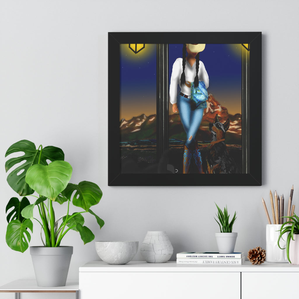 "Up Before The Sun" — Cowgirl Western Print