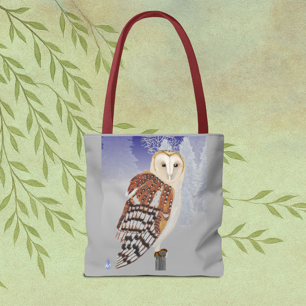 Barn Owl Tote Bag — Illustrated Wildlife Shoulder Tote
