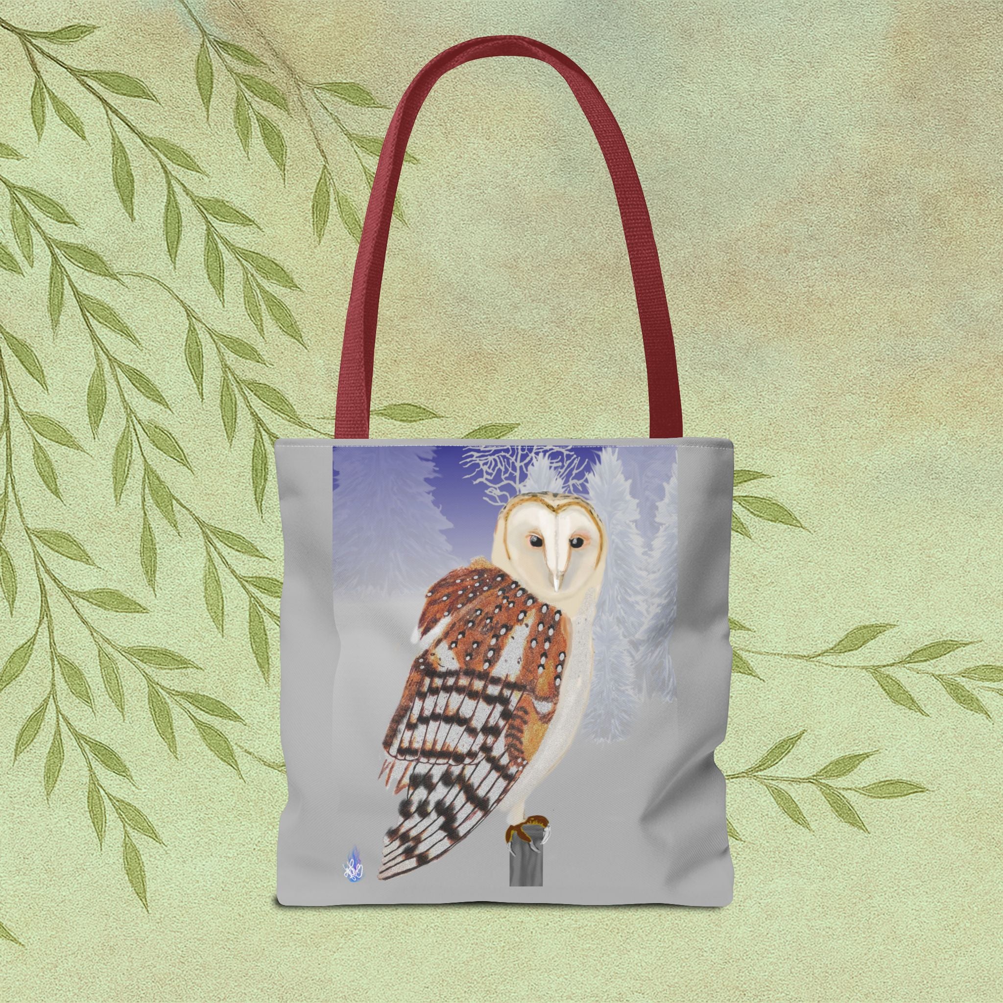 Barn Owl Tote Bag — Illustrated Wildlife Shoulder Tote