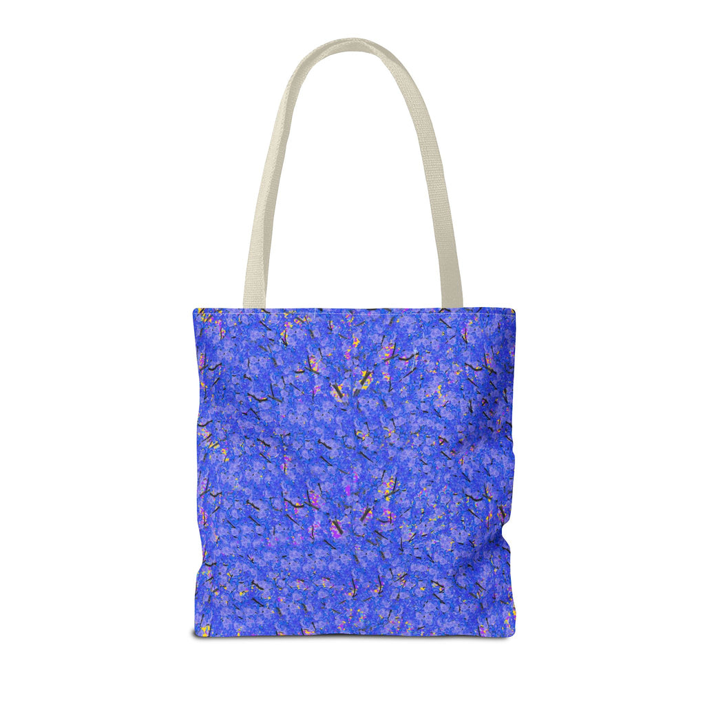 Blue Abstract Texture Tote Bag - Artistic All-Over Print Beach & Market Tote