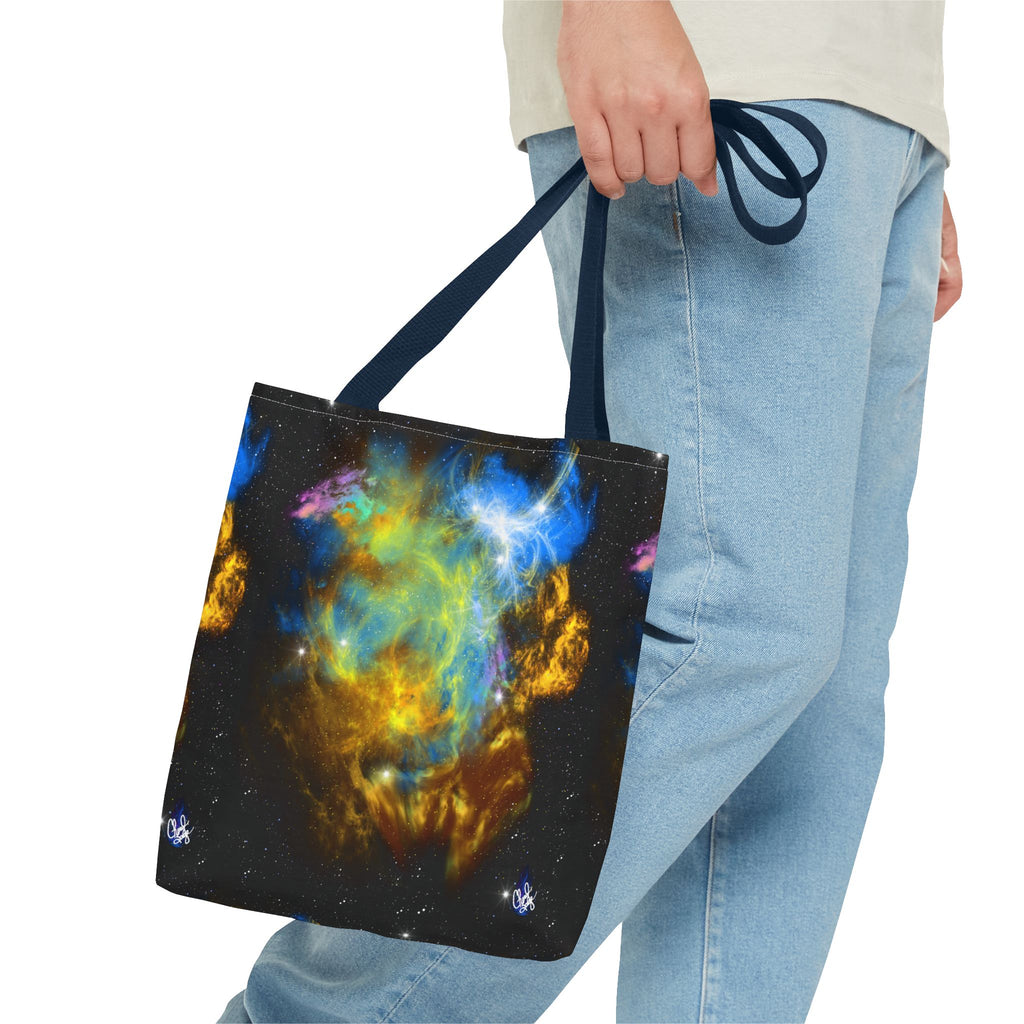 Galaxy Nebula Tote Bag — Colorful Space Art All-Over Print Tote