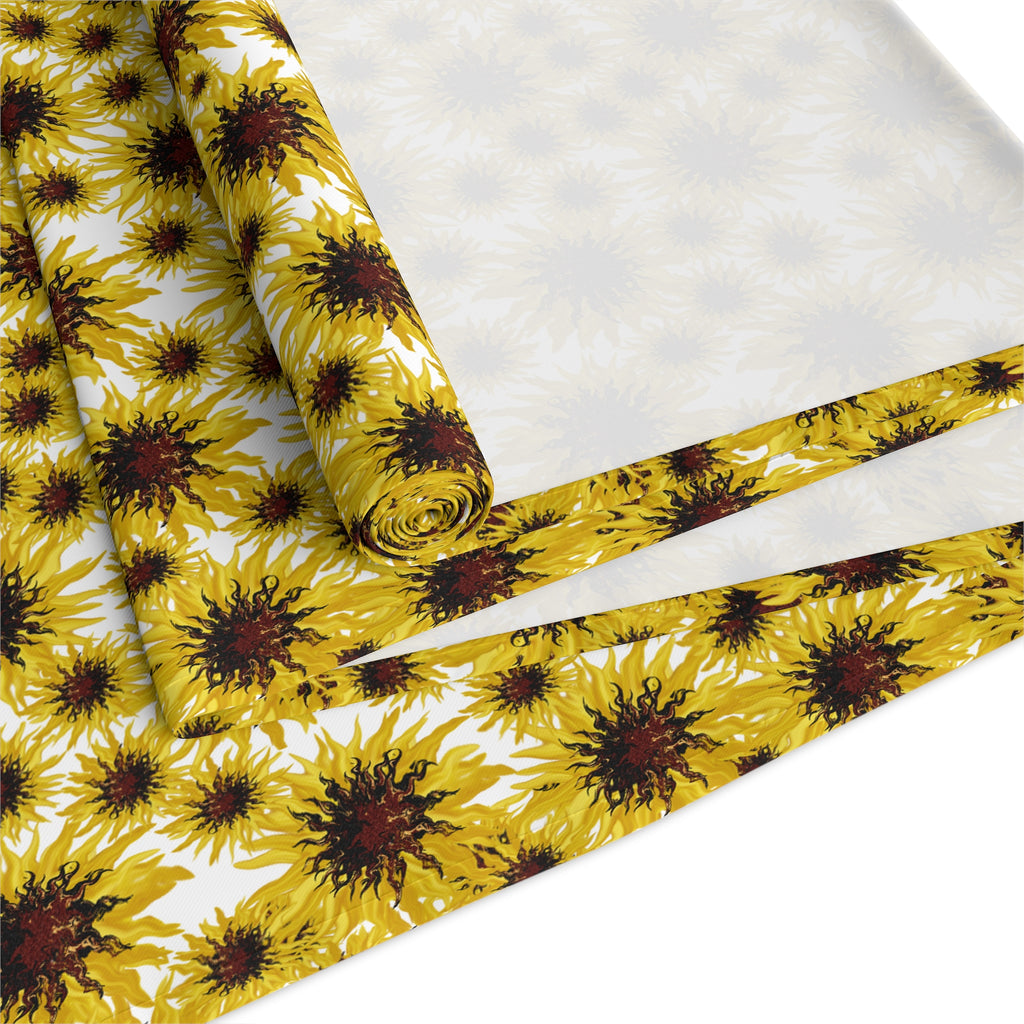 Sunflower Table Runner — Cotton/Poly Floral Centerpiece