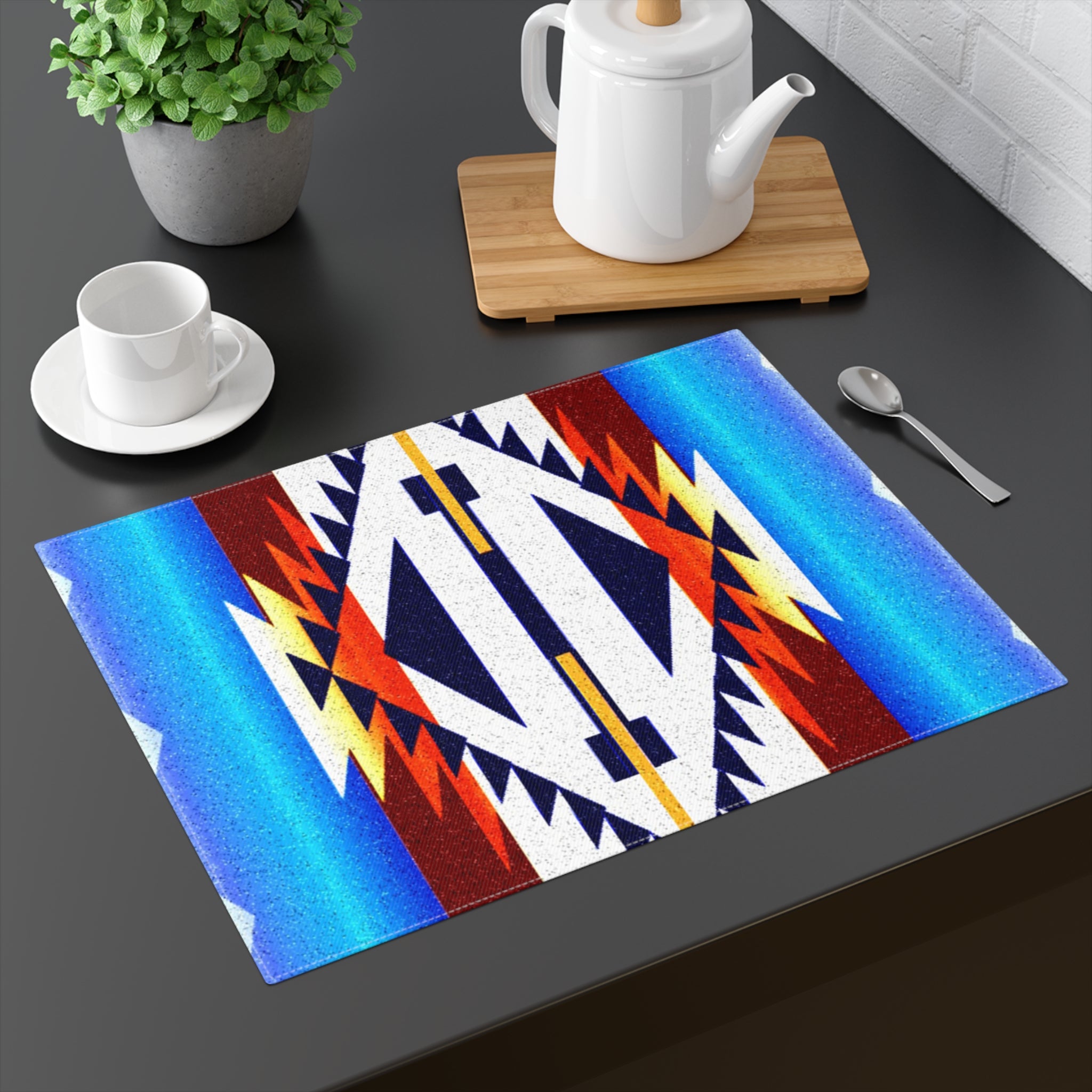 Southwestern Geometric Placemat — Aztec-Inspired Tribal Dining Mat
