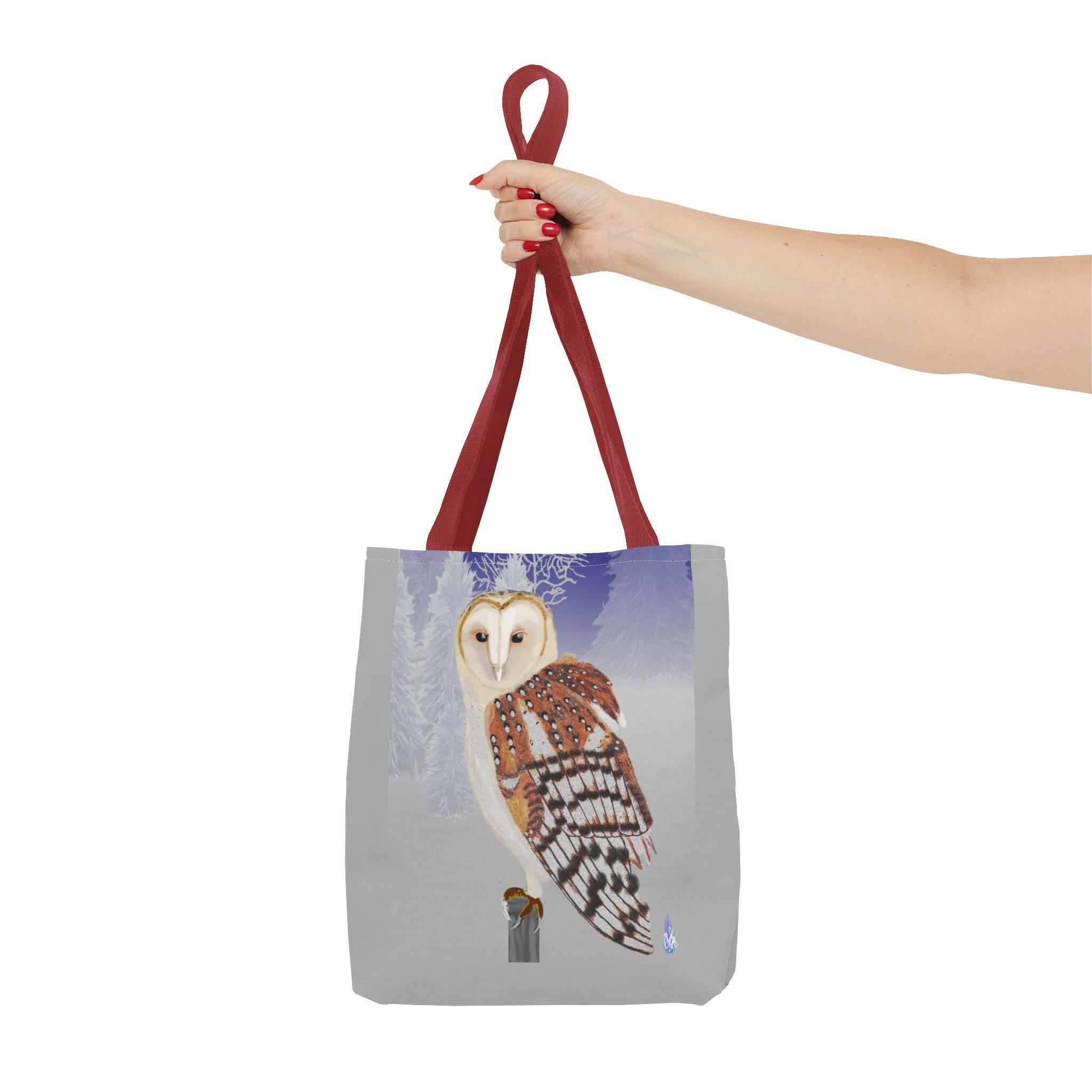 Barn Owl Art Tote Bag — Illustrated Wildlife Shoulder Tote