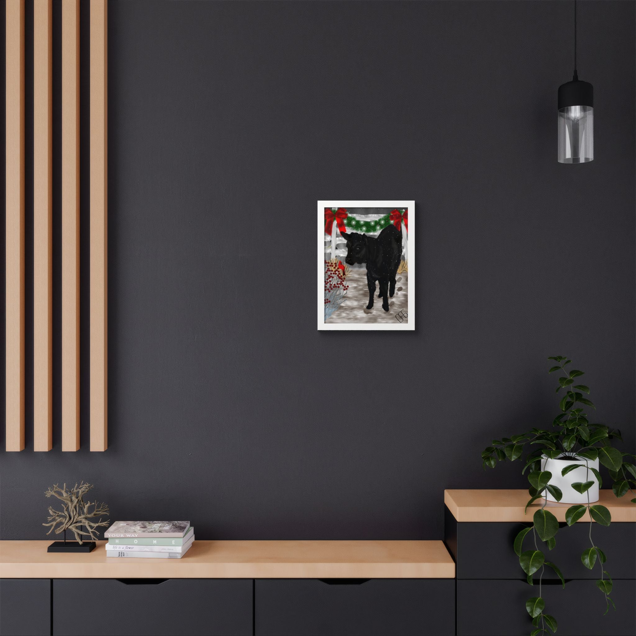 "Miracle's First Christmas' Framed Poster — Festive Farmhouse Holiday Wall Art