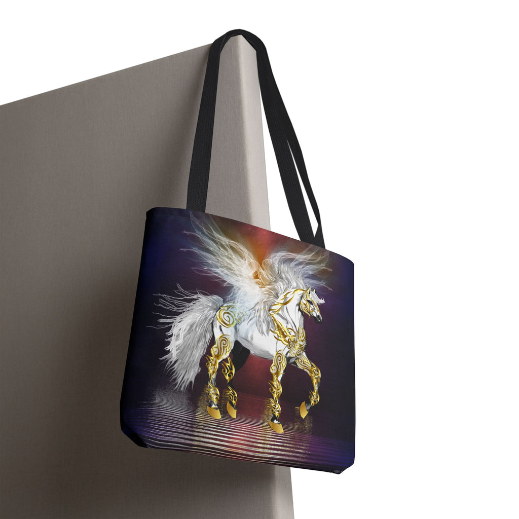 Pegasus Fantasy Tote Bag — Gold-Accented Pegasus Tote