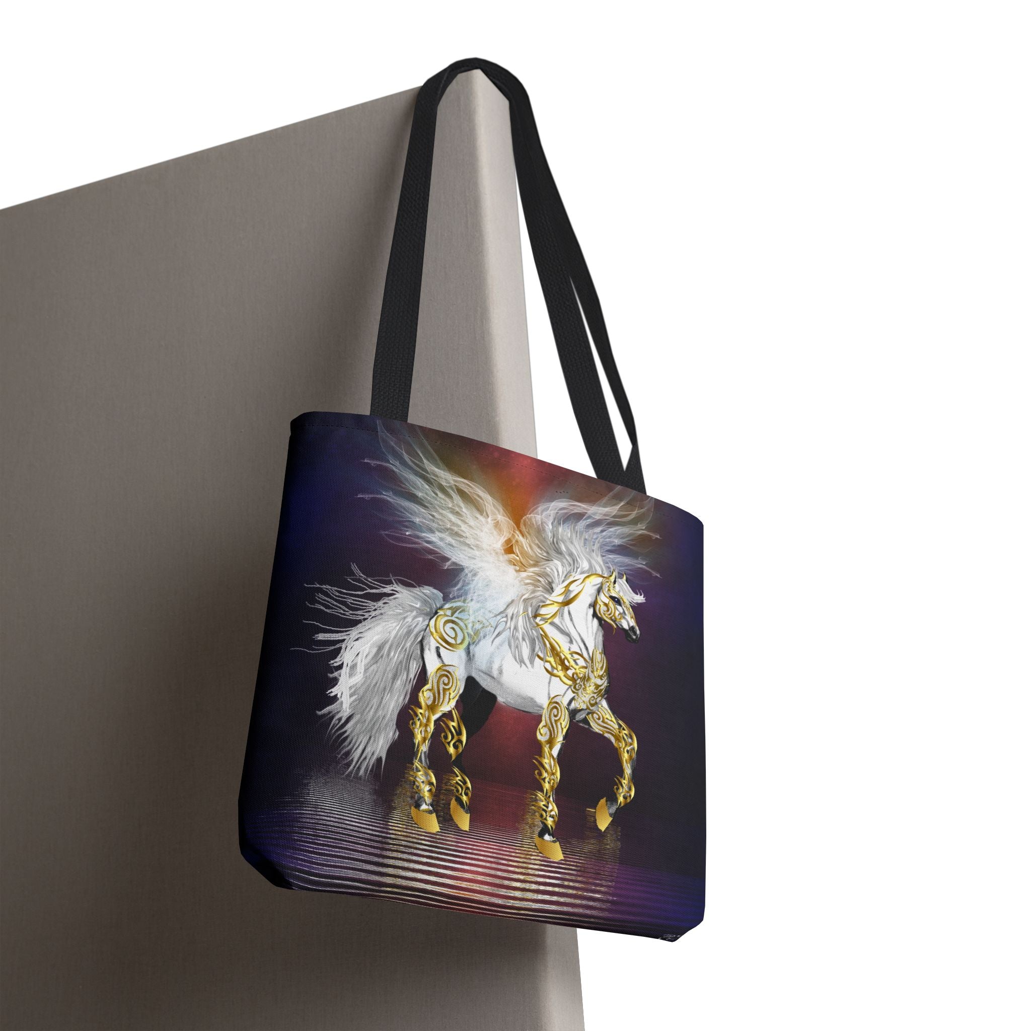 Pegasus Fantasy Tote Bag — Gold-Accented Pegasus Tote
