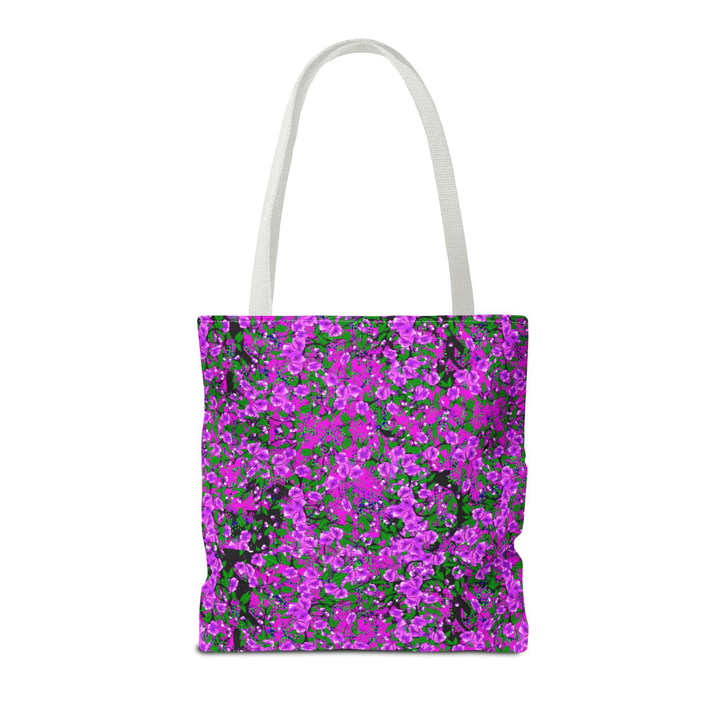 Pink Floral Pattern Tote Bag — All-Over-Print Reusable Shopper