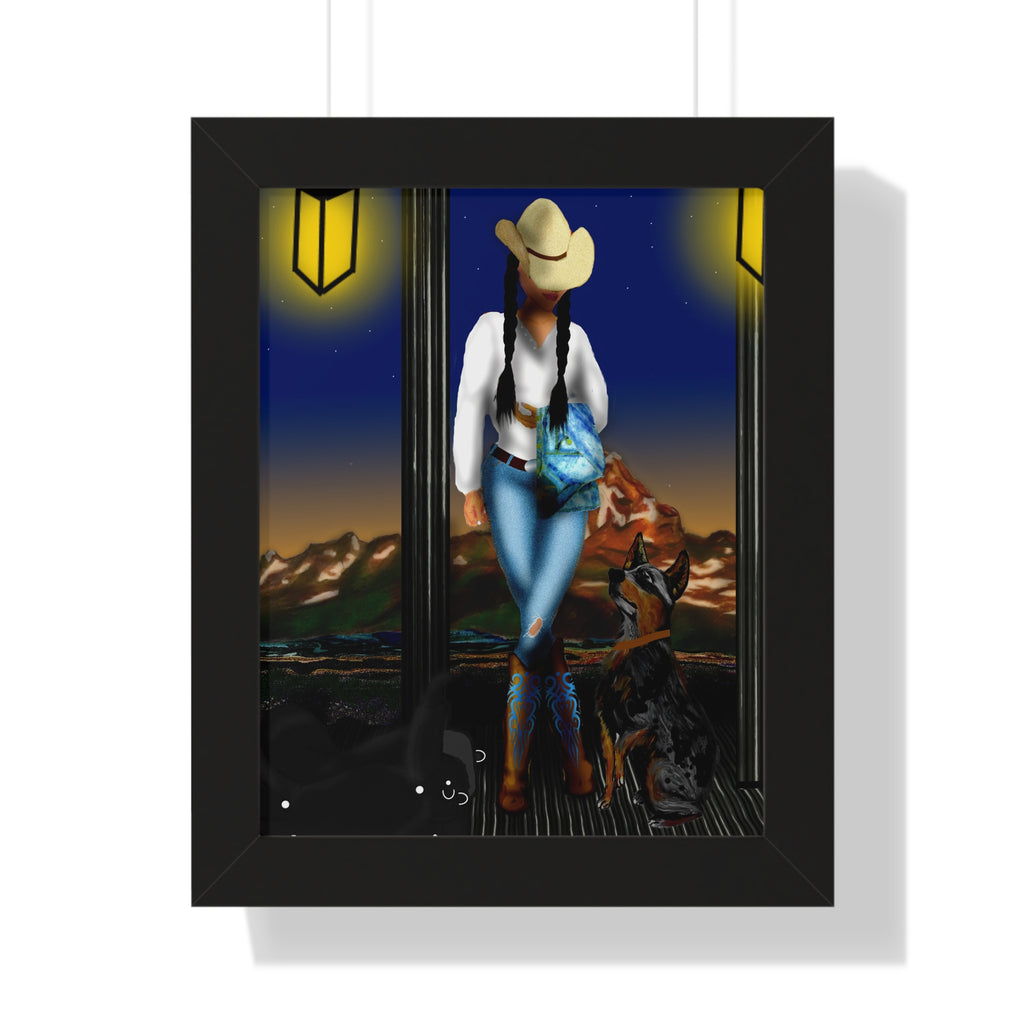 "Up Before The Sun" — Cowgirl Western Print