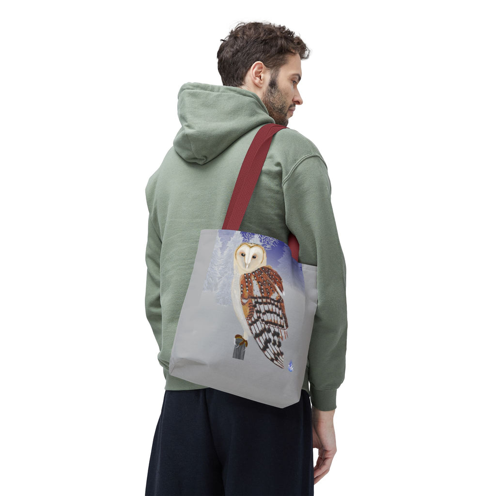 Barn Owl Tote Bag — Illustrated Wildlife Shoulder Tote