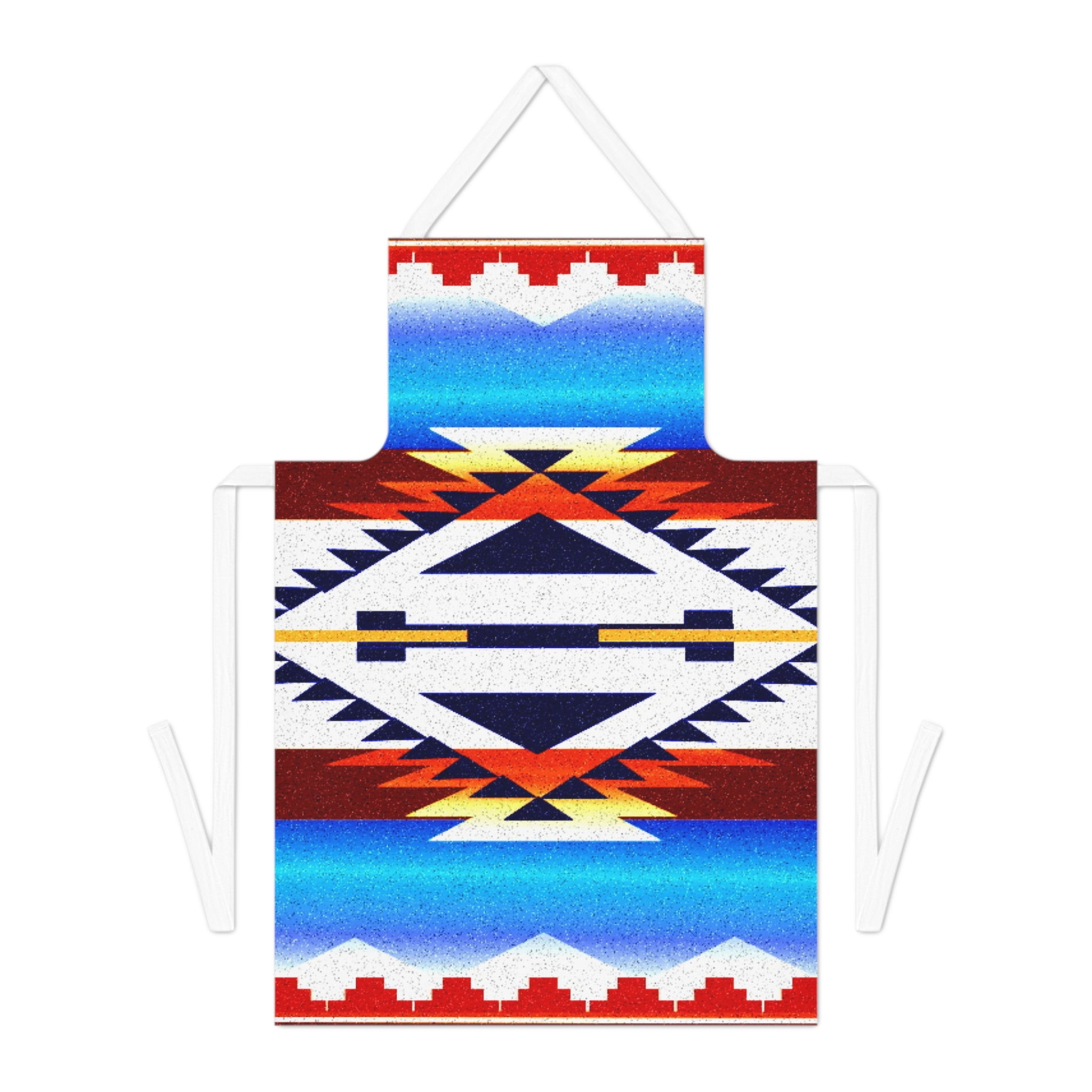 Southwestern Aztec Pattern Apron — Colorful Tribal Kitchen Apron