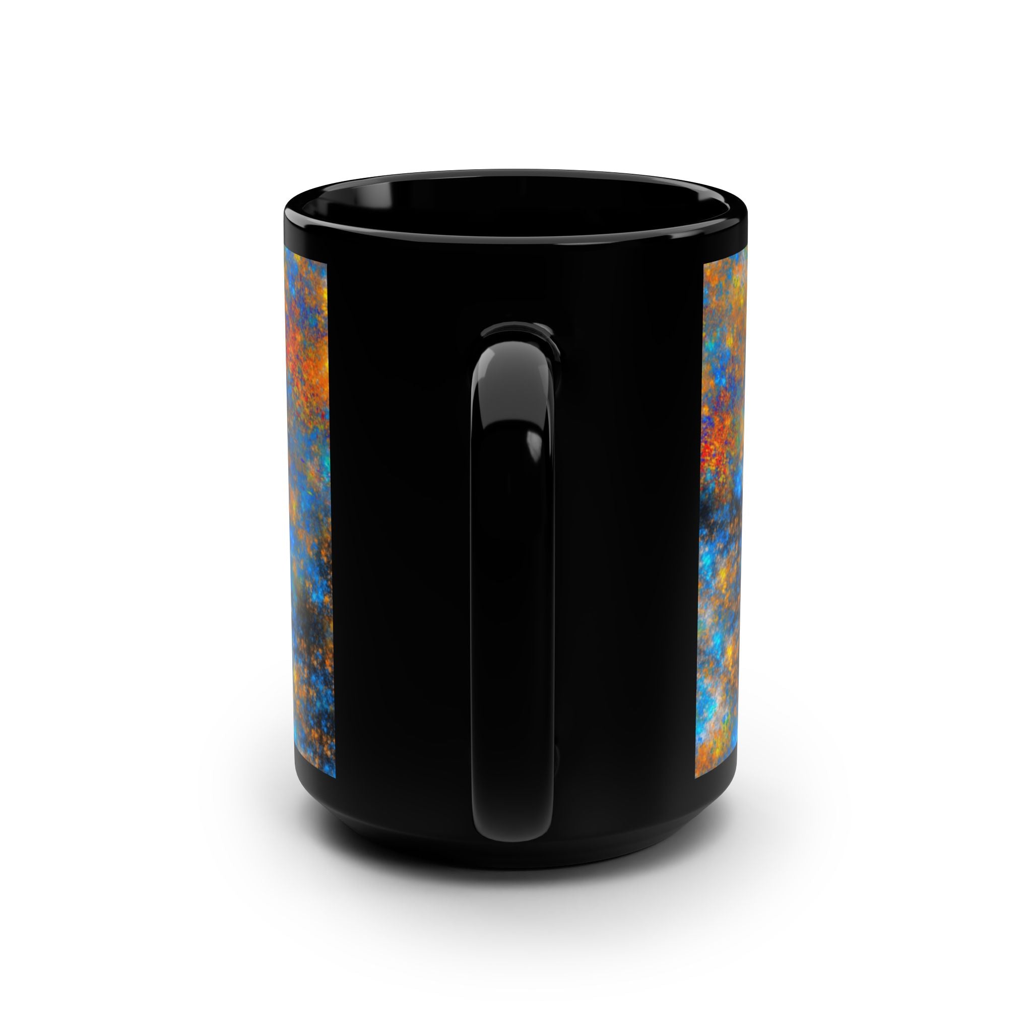 Galaxy Nebula Black Mug — 15oz Cosmic Coffee Cup