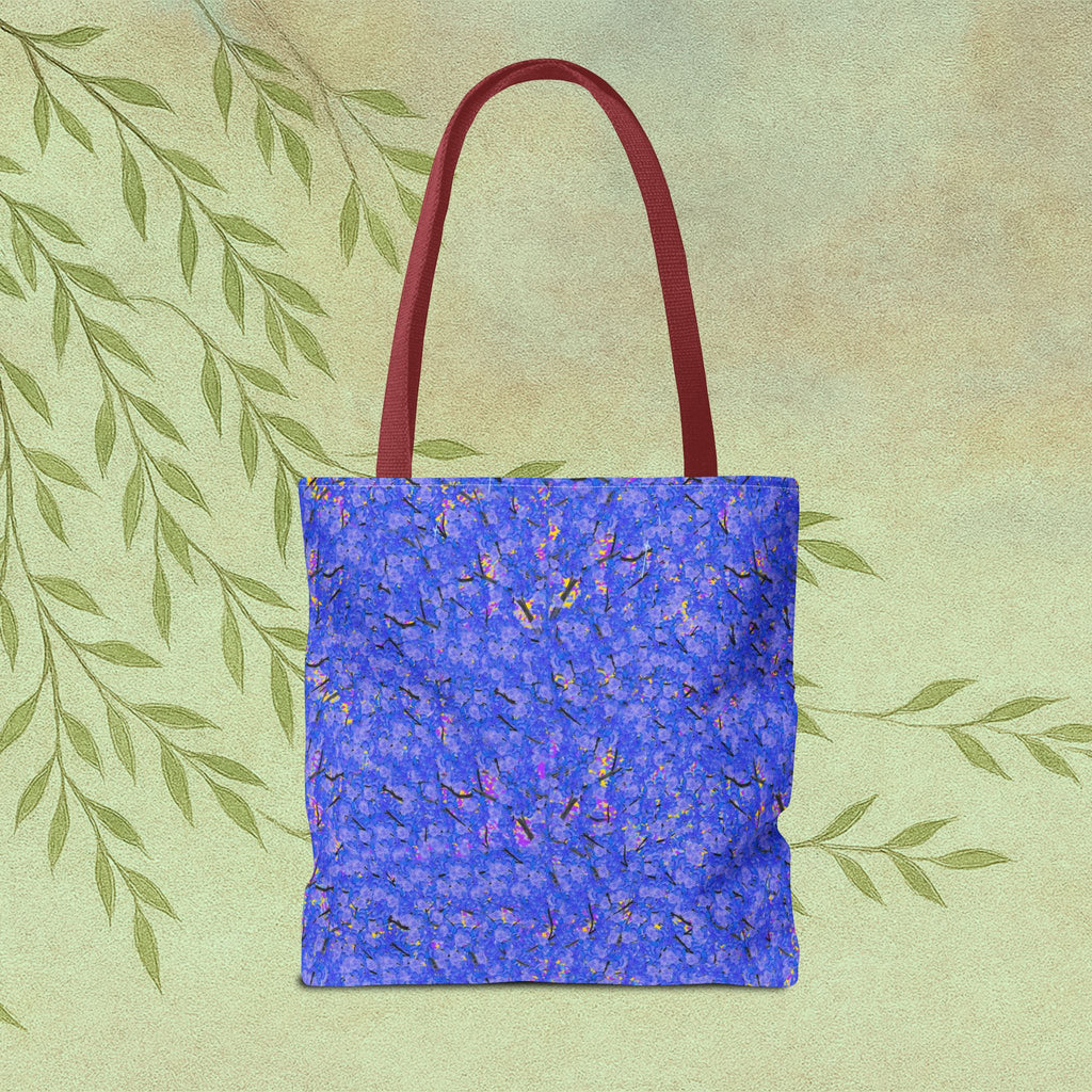 Blue Abstract Tote Bag - Artistic All-Over Print Beach & Market Tote