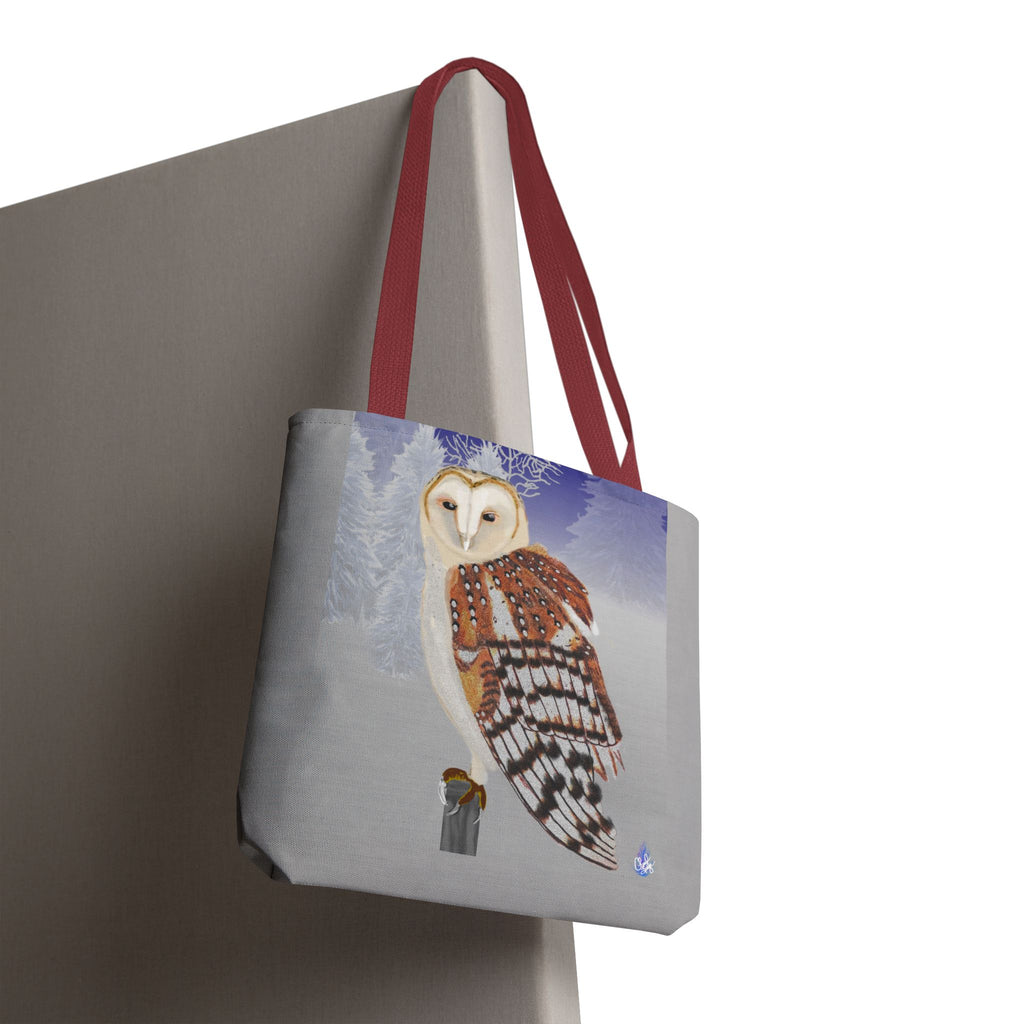 Barn Owl Tote Bag — Illustrated Wildlife Shoulder Tote