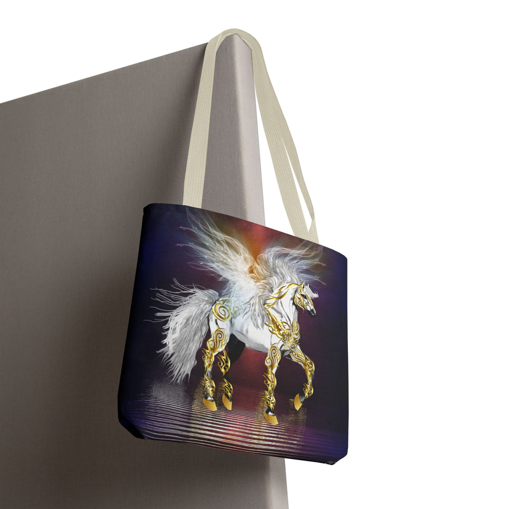 Pegasus Fantasy Tote Bag — Gold-Accented Pegasus Tote