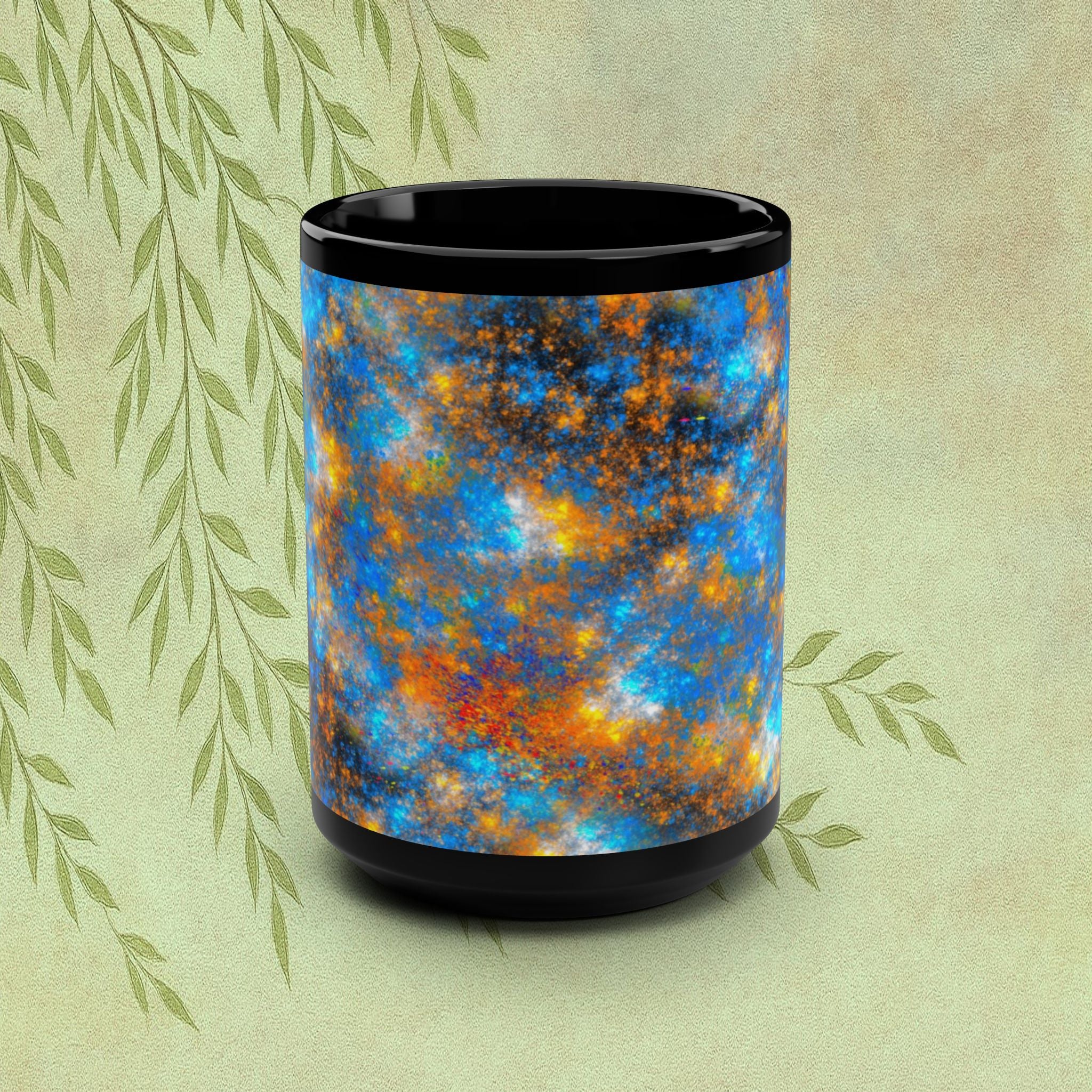 Galaxy Nebula Black Mug — 15oz Cosmic Coffee Cup
