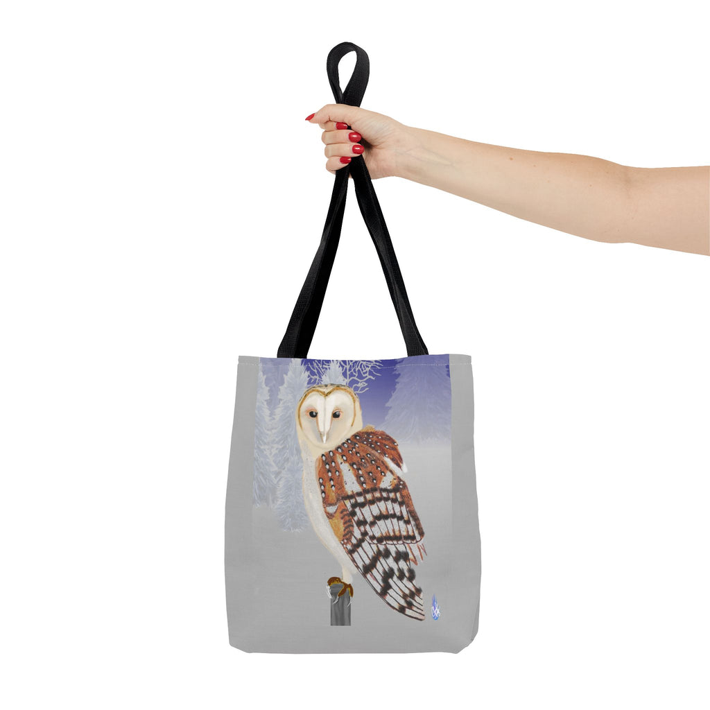 Barn Owl Art Tote Bag — Illustrated Wildlife Shoulder Tote