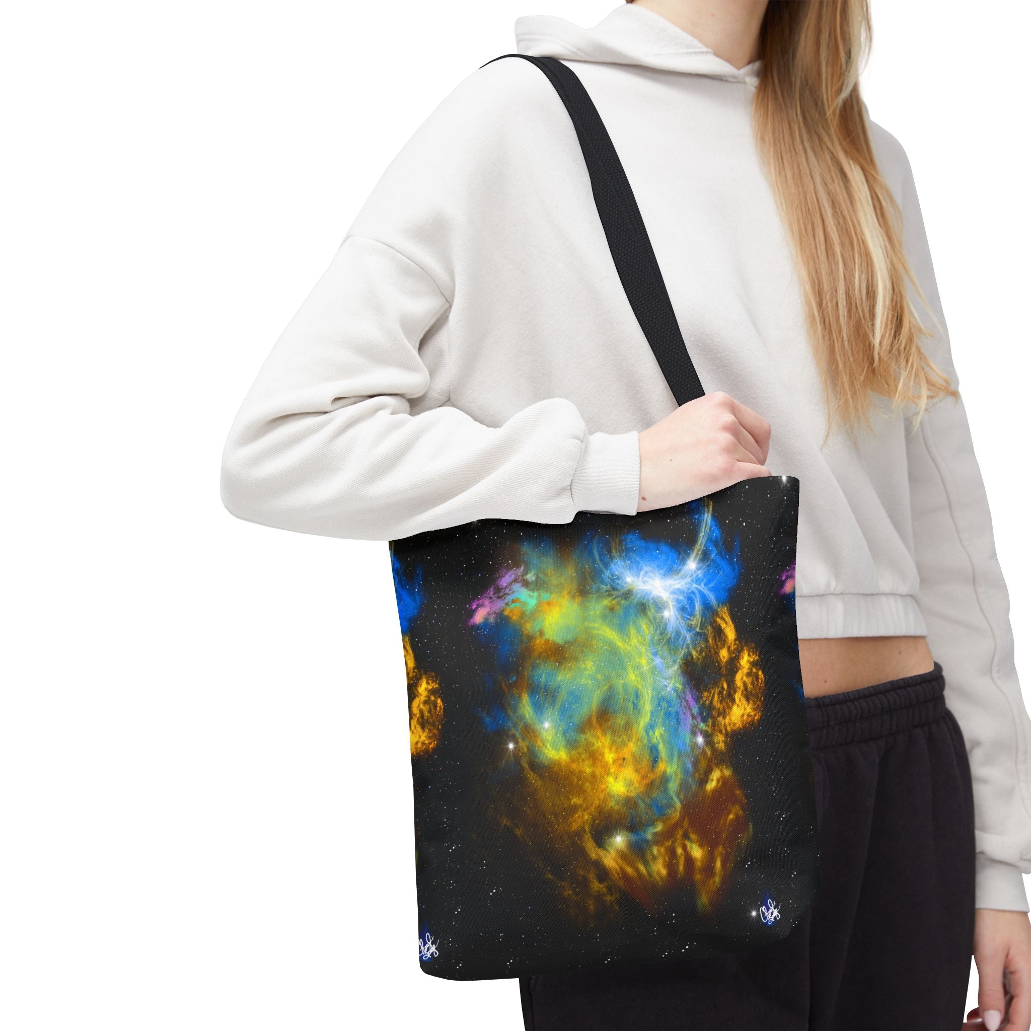 Galaxy Nebula Tote Bag — Colorful Space Art Tote