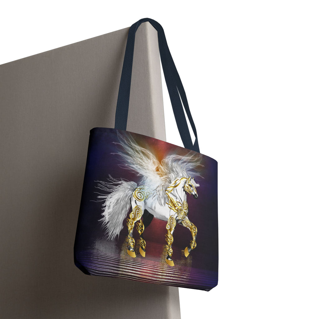 Pegasus Fantasy Tote Bag — Gold-Accented Pegasus Tote