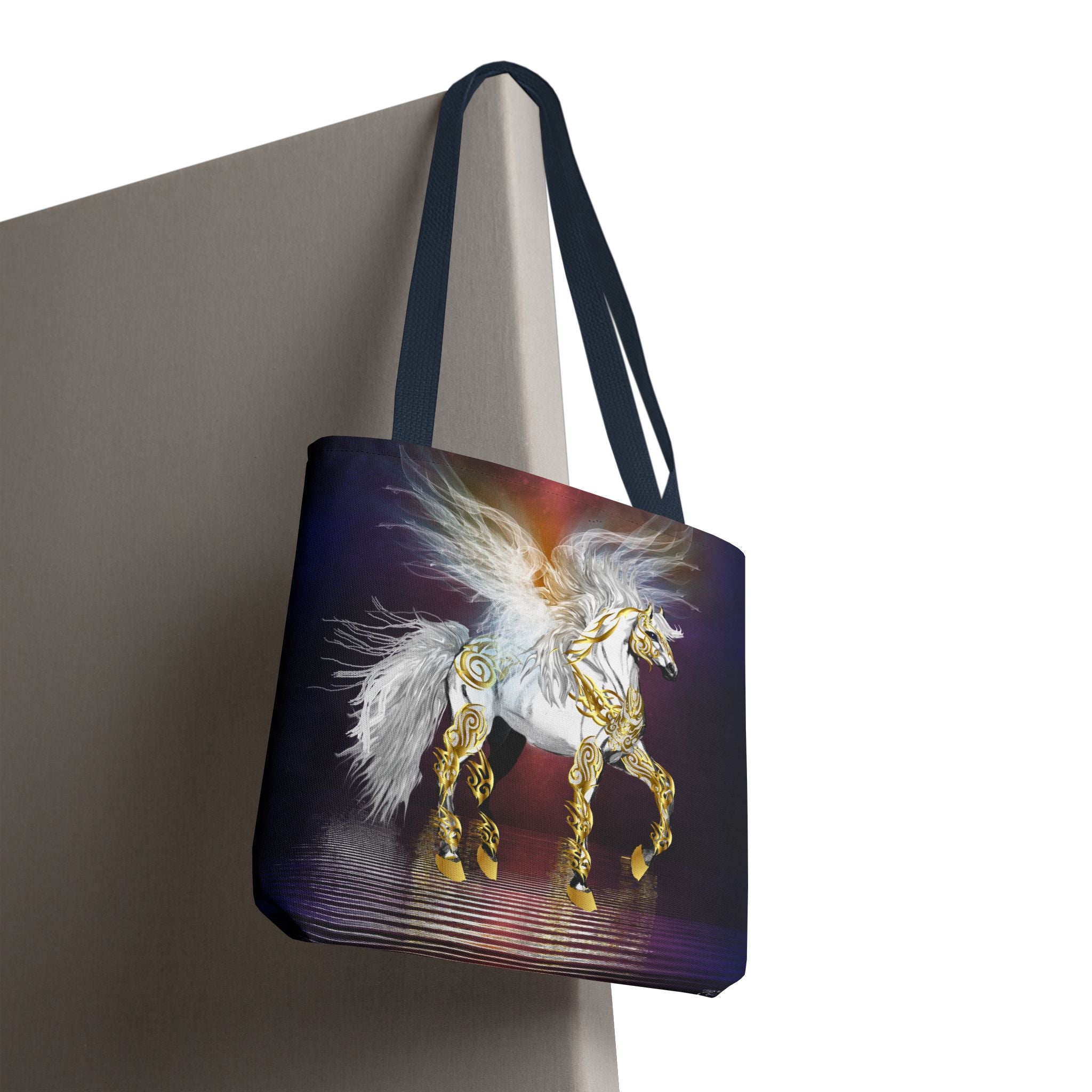 Pegasus Fantasy Tote Bag — Gold-Accented Pegasus Tote