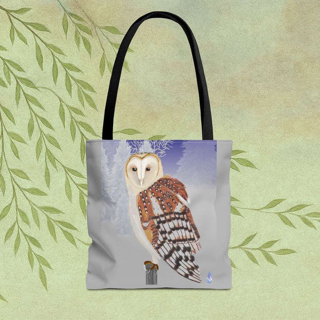 Barn Owl Tote Bag — Illustrated Wildlife Shoulder Tote