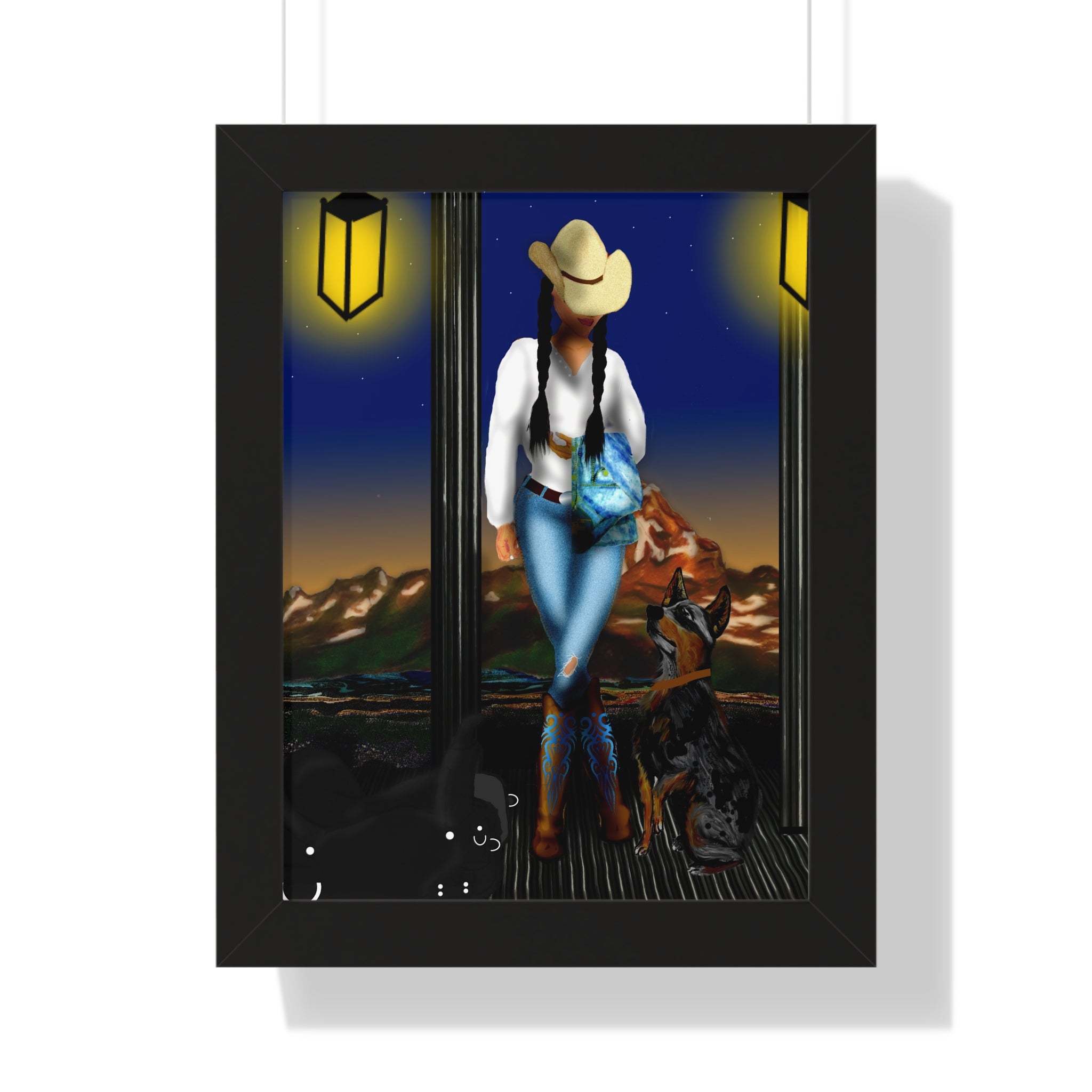 "Up Before The Sun" — Cowgirl Western Print