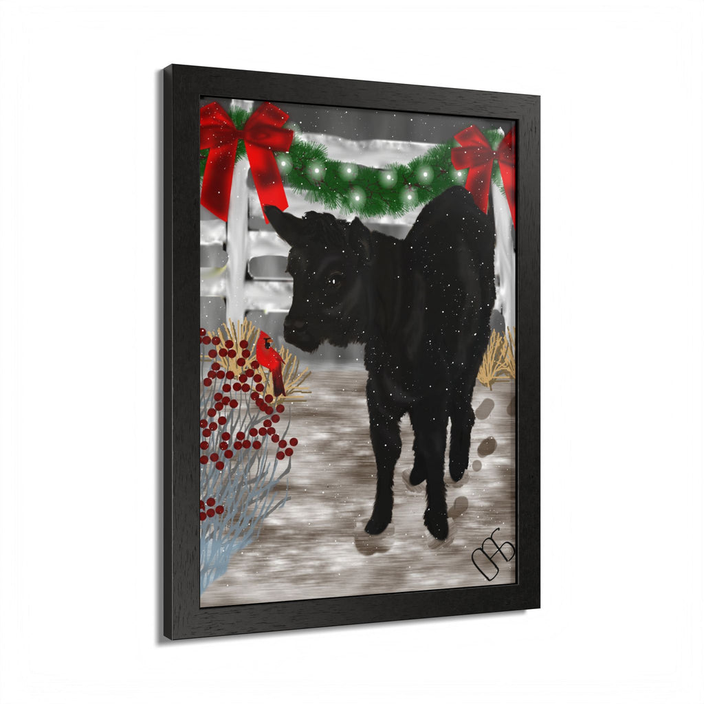 "Miracle's First Christmas' Framed Poster — Festive Farmhouse Holiday Wall Art