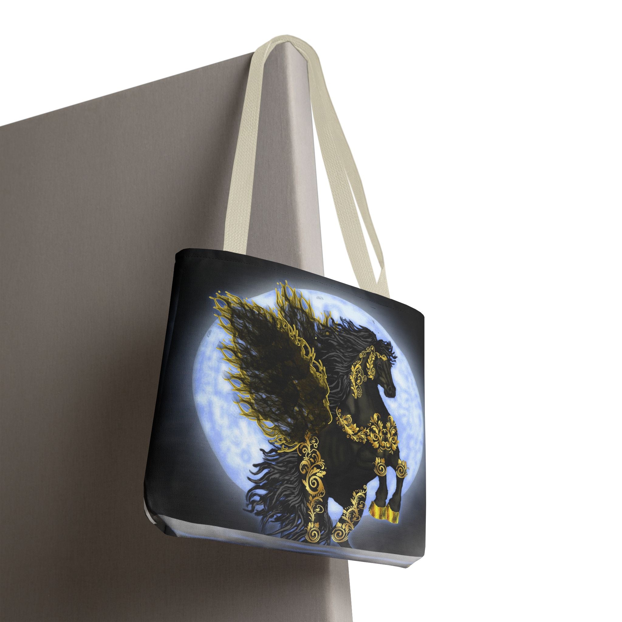 Moonlit Golden Pegasus Tote Bag