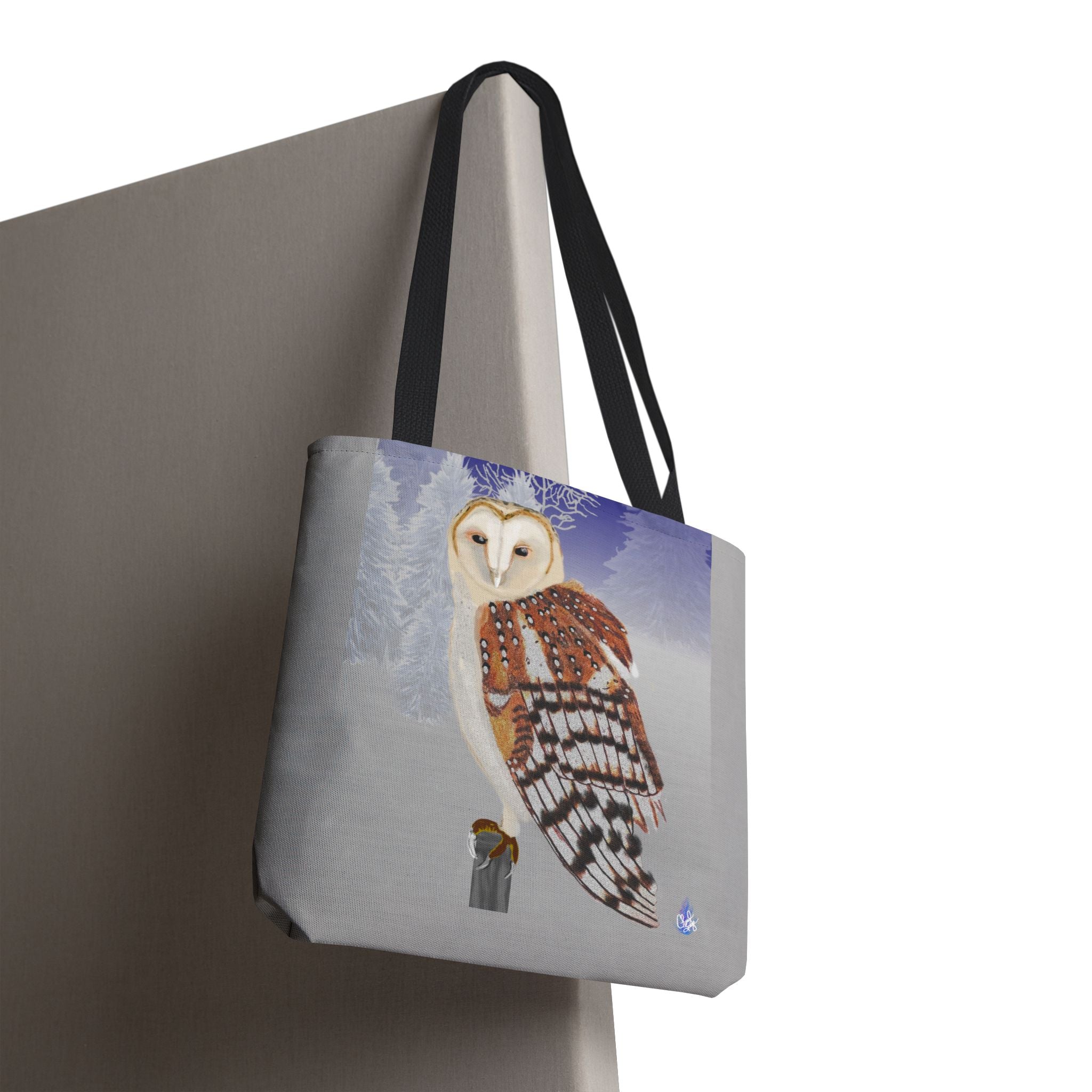 Barn Owl Tote Bag — Illustrated Wildlife Shoulder Tote