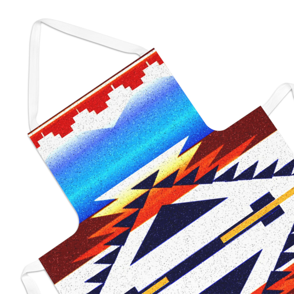 Southwestern Aztec Pattern Apron — Colorful Tribal Kitchen Apron