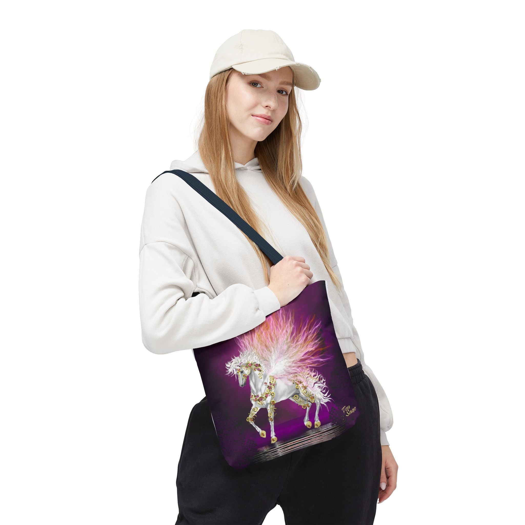 Fantasy Pegasus Pink Tote Bag