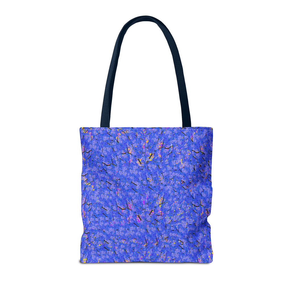 Blue Abstract Texture Tote Bag - Artistic All-Over Print Beach & Market Tote