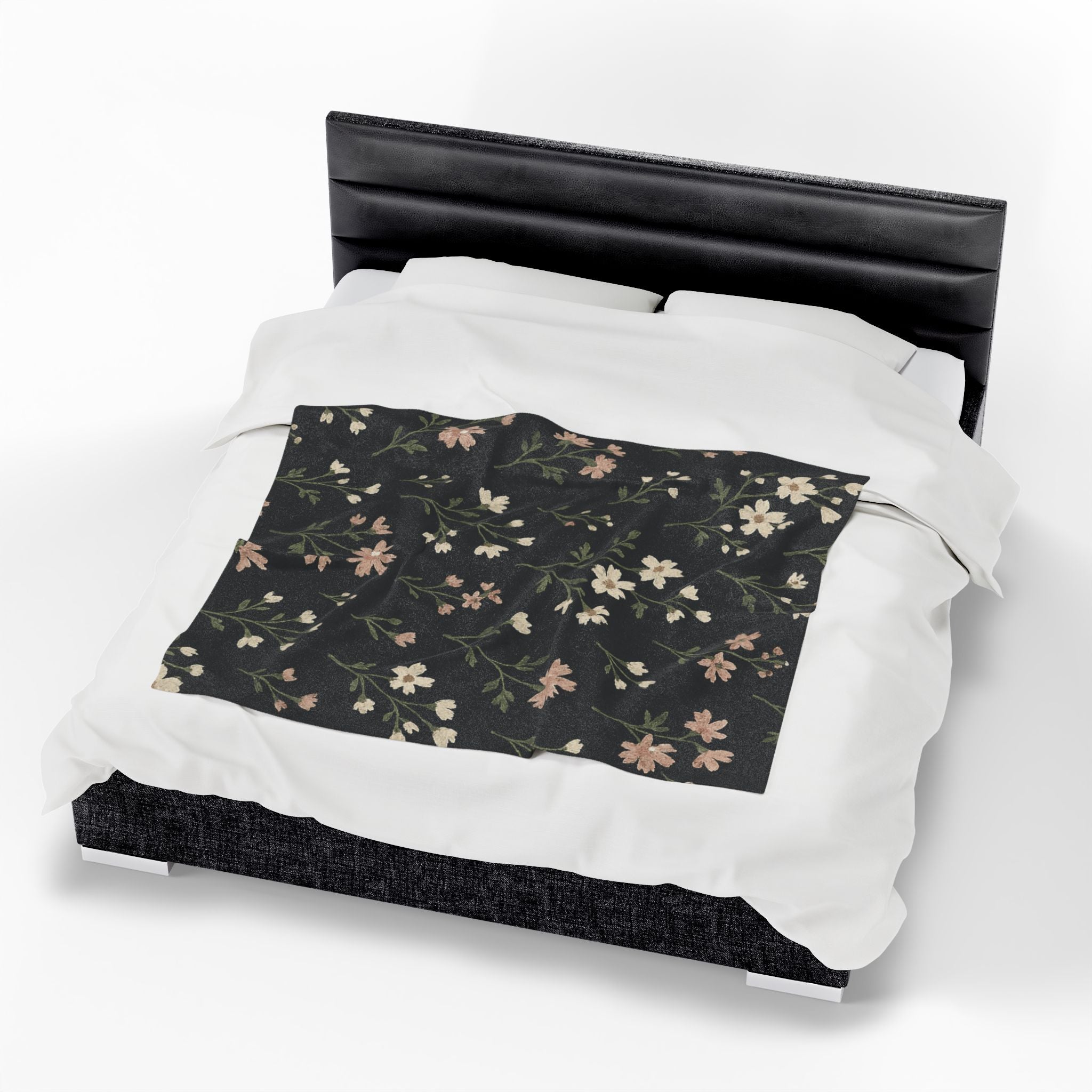 Floral Velveteen Plush Blanket